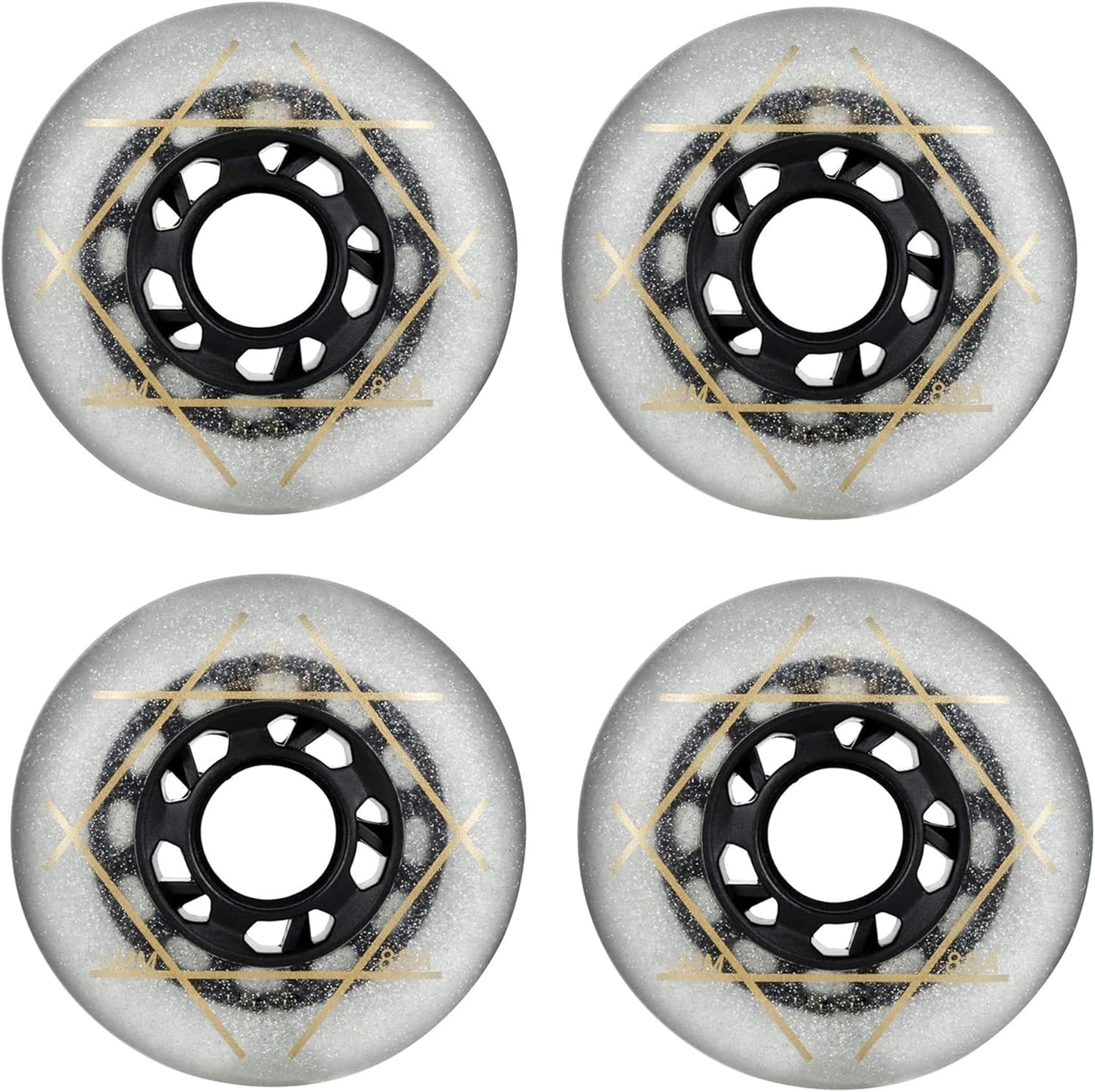 4-Pack Inline Skate Wheels for Single Row 88A Inline Roller Skate Replacement Wheel Indoor/Outdoor 72mm 76mm 80mm
