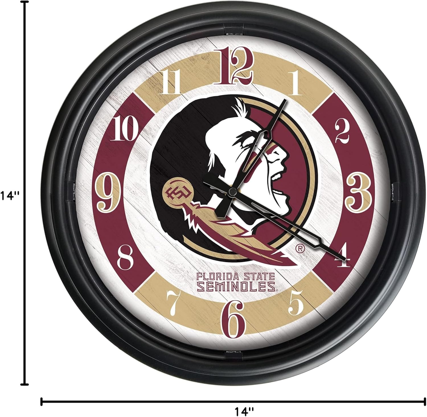 Florida State (Head) Indoor/Outdoor LED Wall Clock