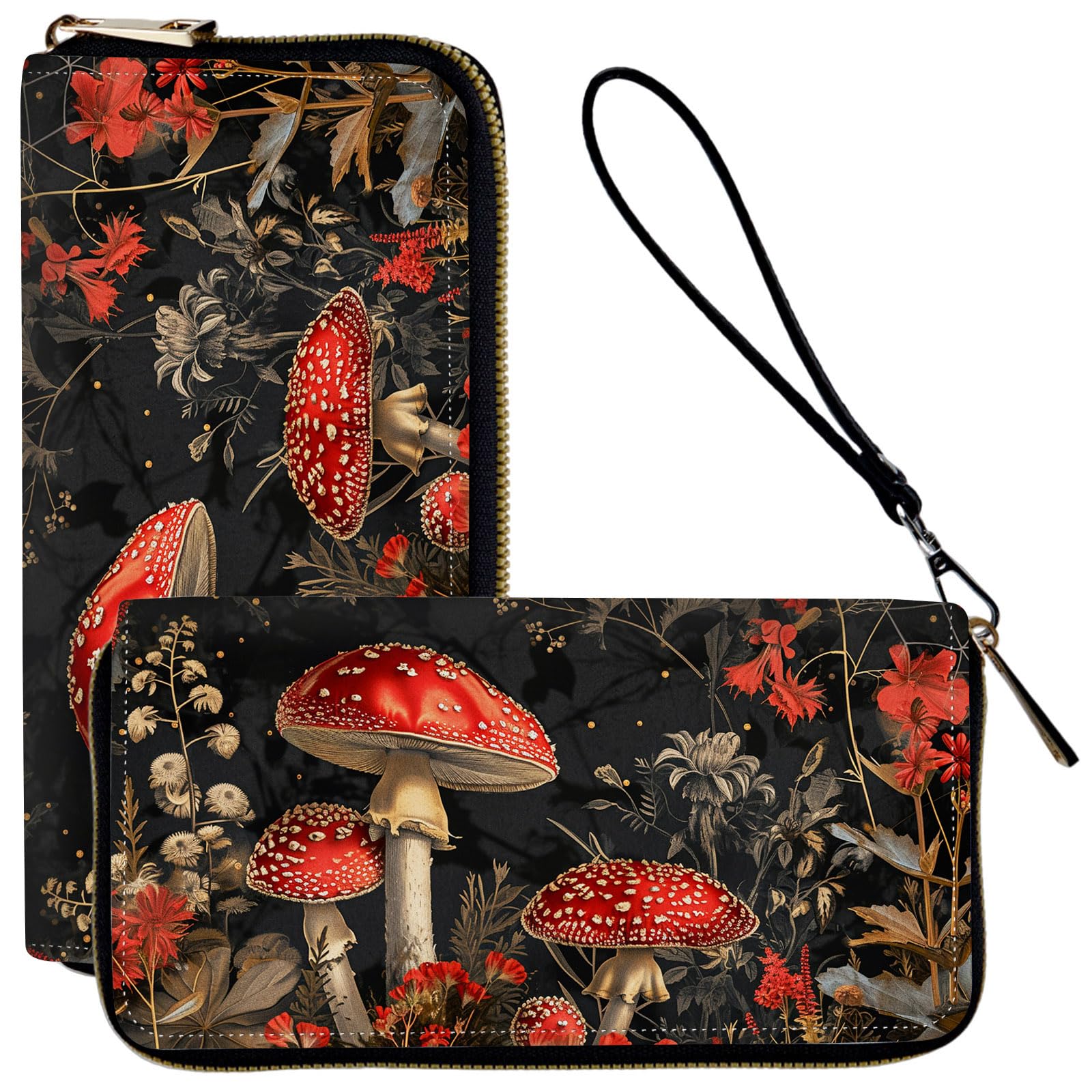 ACWDMKH Ladies Wallet,Clutch Purses for Women Wallets Leather Credit Card Holder for Women Wristlet Slim Small Cute with Zipper,Thin RFID Blocking