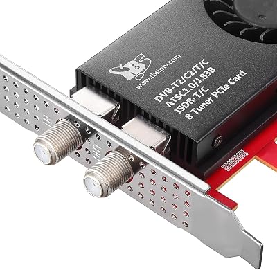 Carte tuner TV numérique TBS 6209se DVB-T2/C2/T/C/ISDB-T/C/ATSC1.0 Octa PCIe pour serveur PC IPTV