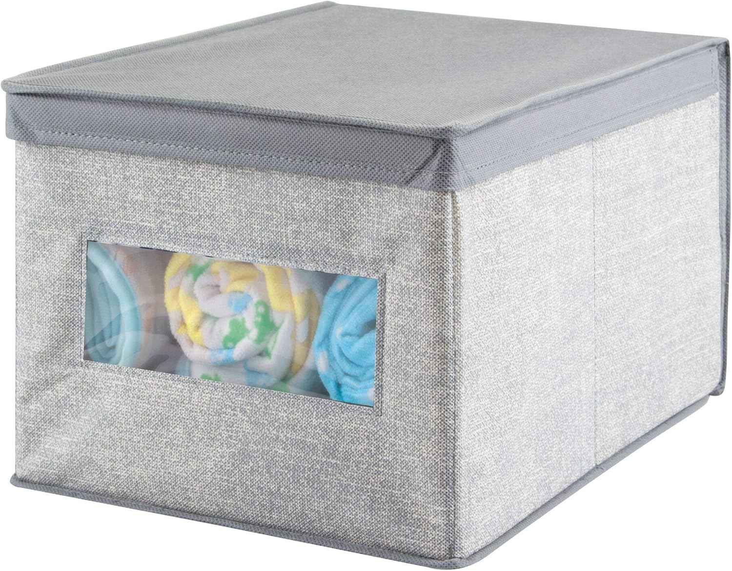 Amazon.com: mDesign Decorative Soft Stackable Fabric Closet Storage ...