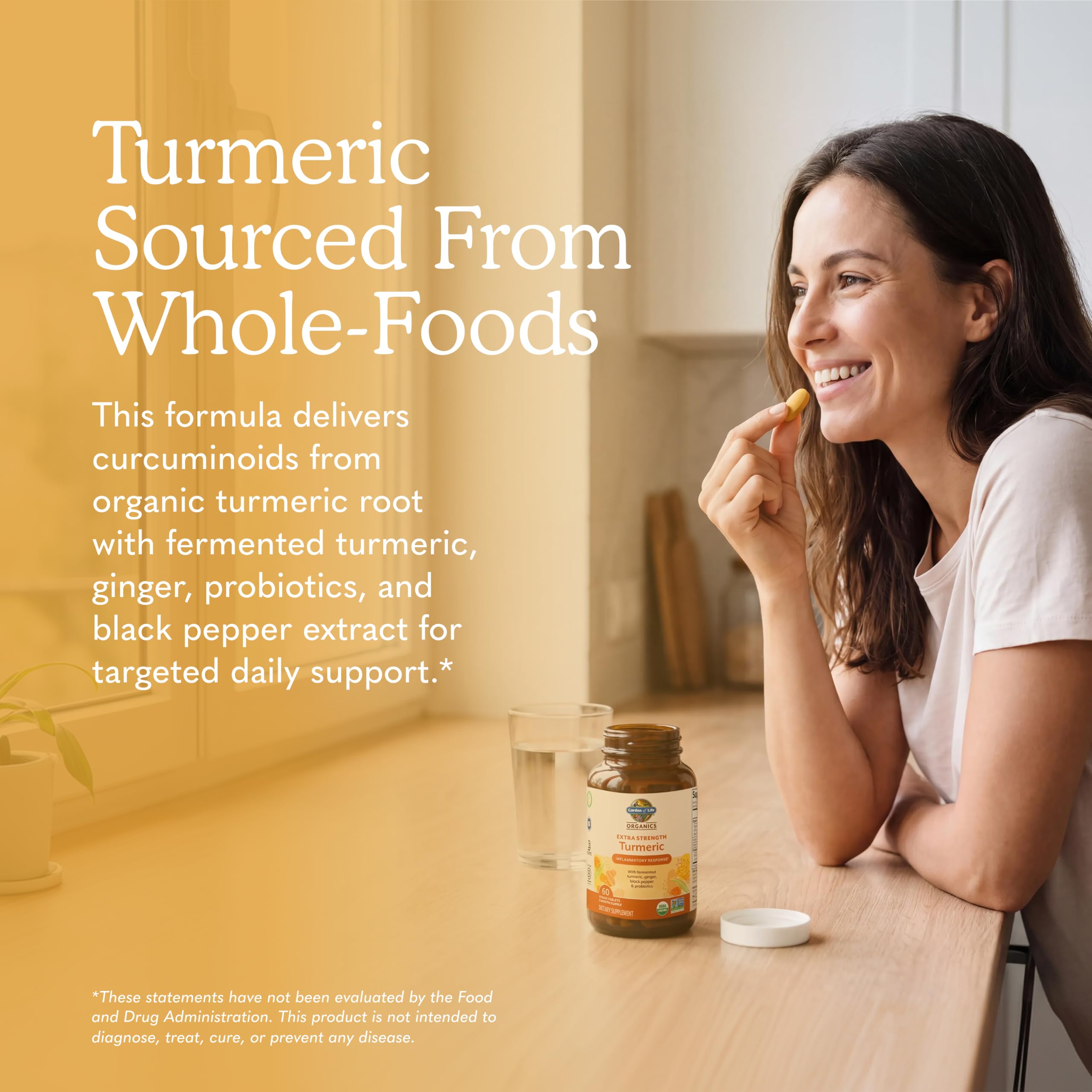 Garden of Life Organics Extra Strength Turmeric Supplement, 60 Tablets — Amazon image 3