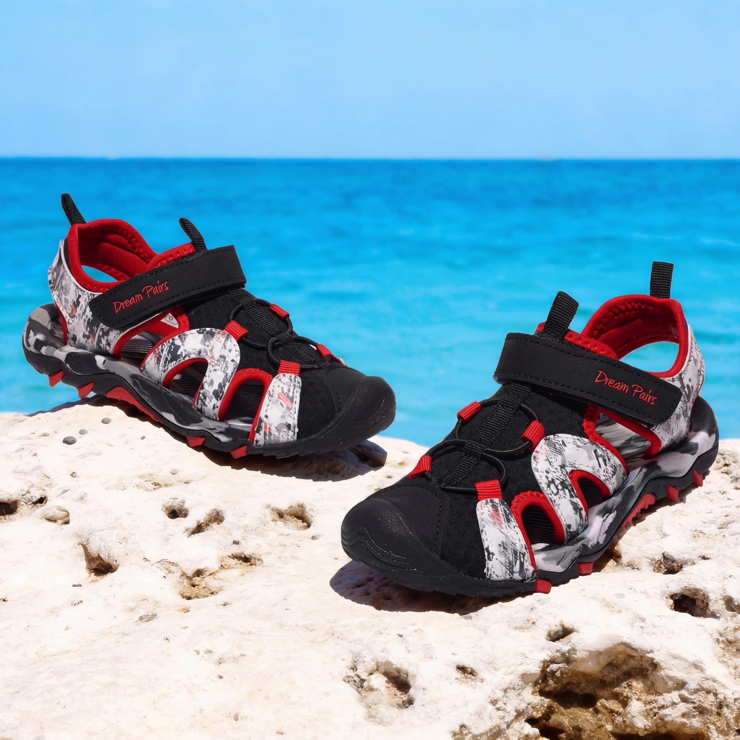 DREAM PAIRS Sandales Enfant Garçon Fille Sandales de Sport Outdoor Bout Fermé, Chaussures d'Eau Antidérapantes Respirantes Sandales Randonnée Plage Marche Été pour Enfants