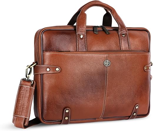 HAMMONDS FLYCATCHER Genuine Leather Office Bag for Men - Laptop Bag for Men for Office, Travel, Daily Use - Fits 15.6 Inch...