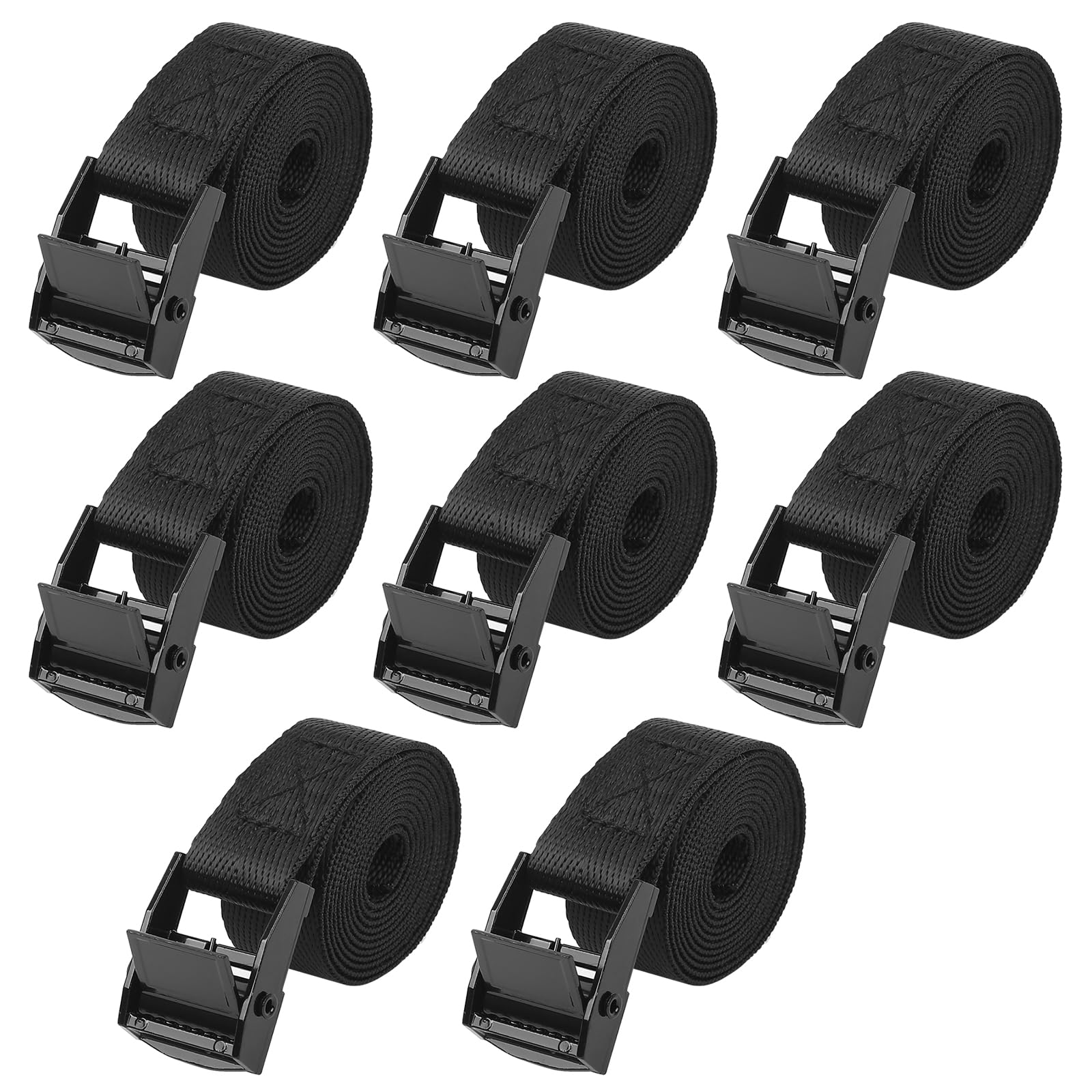 8 Pack Short Ratchet Straps,1m Adjustable Tie Down Straps with Metal Buckle, Mini Lashing Straps for Bike Rack, Motorcycle, Luggage & Cargo
