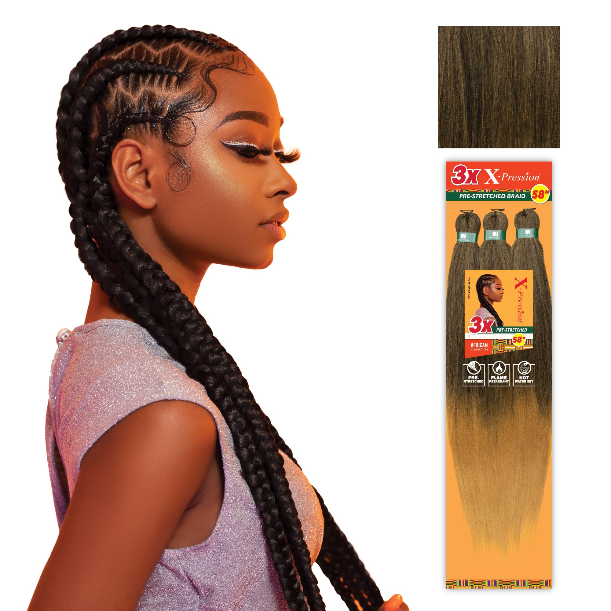 Amazon.com : Sensationnel X-pression prestretched braiding hair