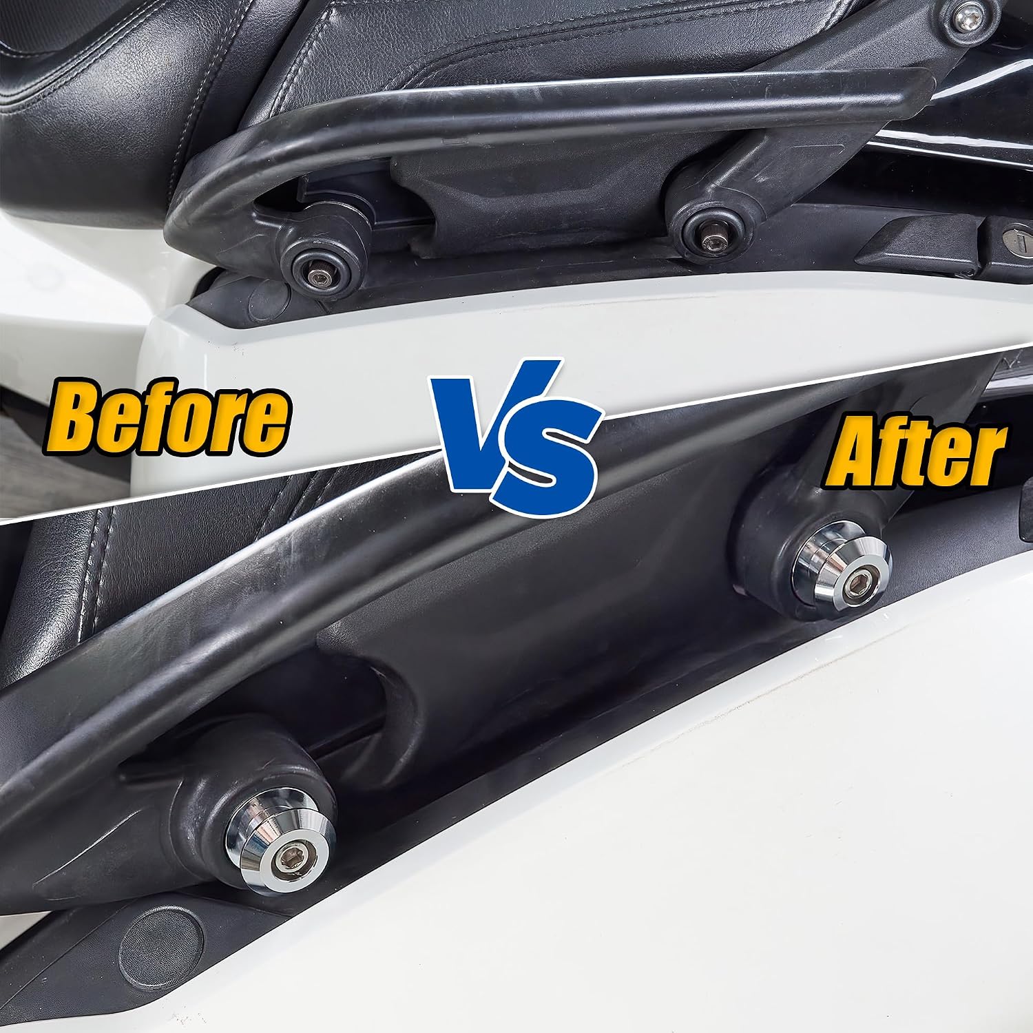 Bungee Buttons Set Front Trunk Lid Organizer for Can Am Spyder F3-S F3-T F3-LTD Luggage Rack(Chrome)