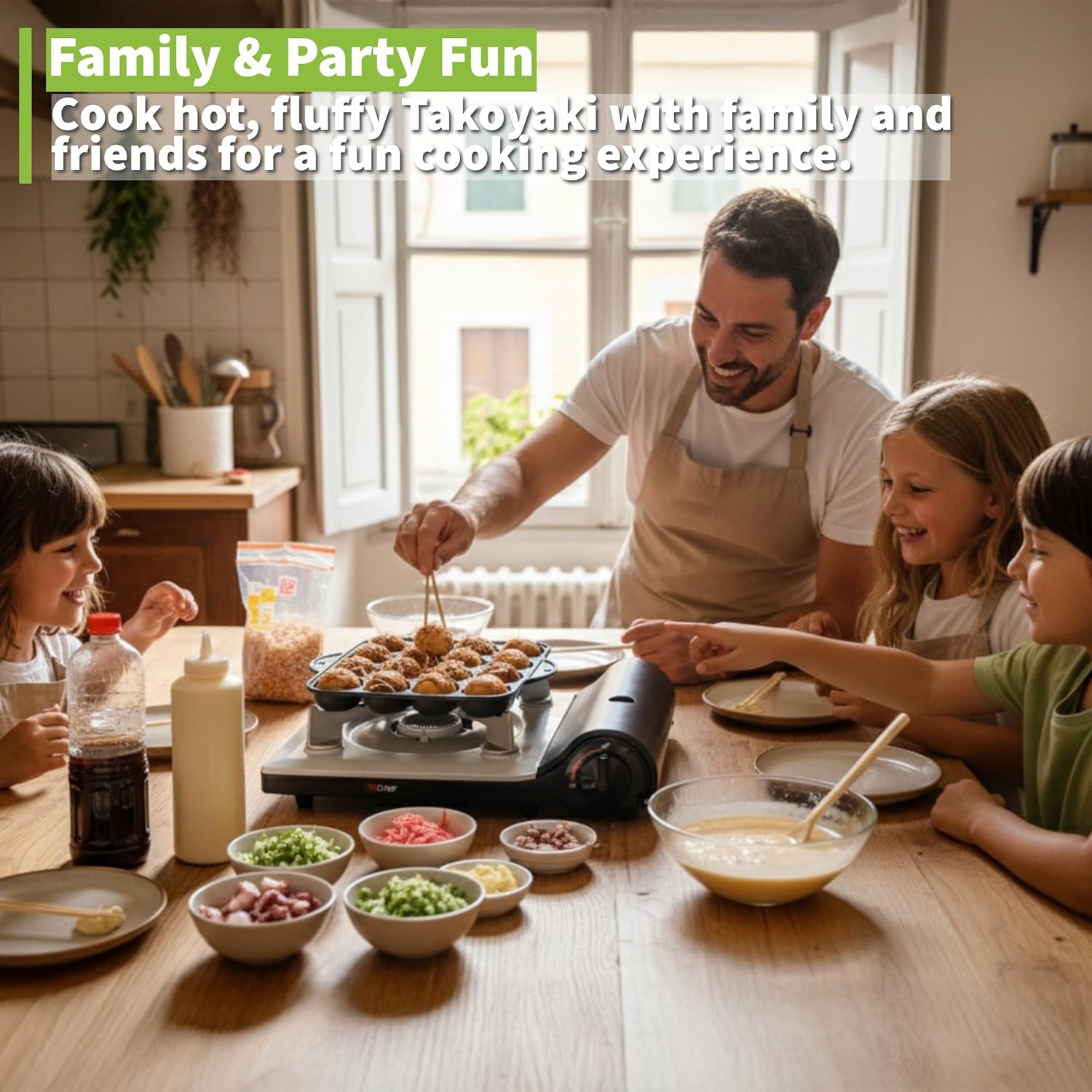 COOKKING - TAKOYAKI Nonstick Grill Pan/Cooking Plate, Made in Korea - Image 3