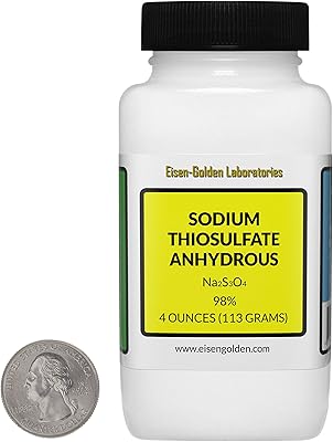 Sodium Thiosulfate Anhydrous [Na2S3O4] 98% AR Grade Powder 4 Oz in a Bottle USA