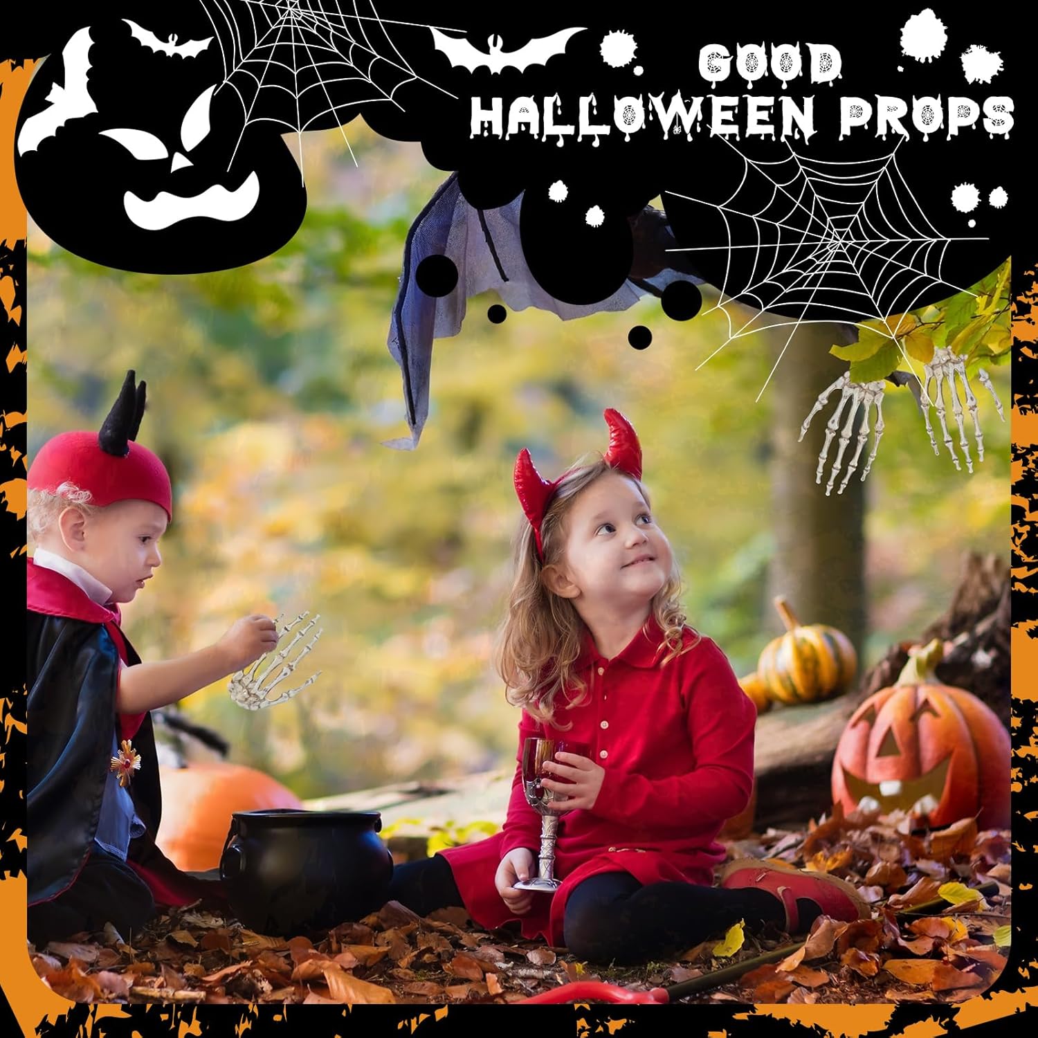 30 Pieces Halloween Skeleton Hands Realistic Plastic Skeleton Hands for Halloween Party Decoration Terror Themed Scary Props