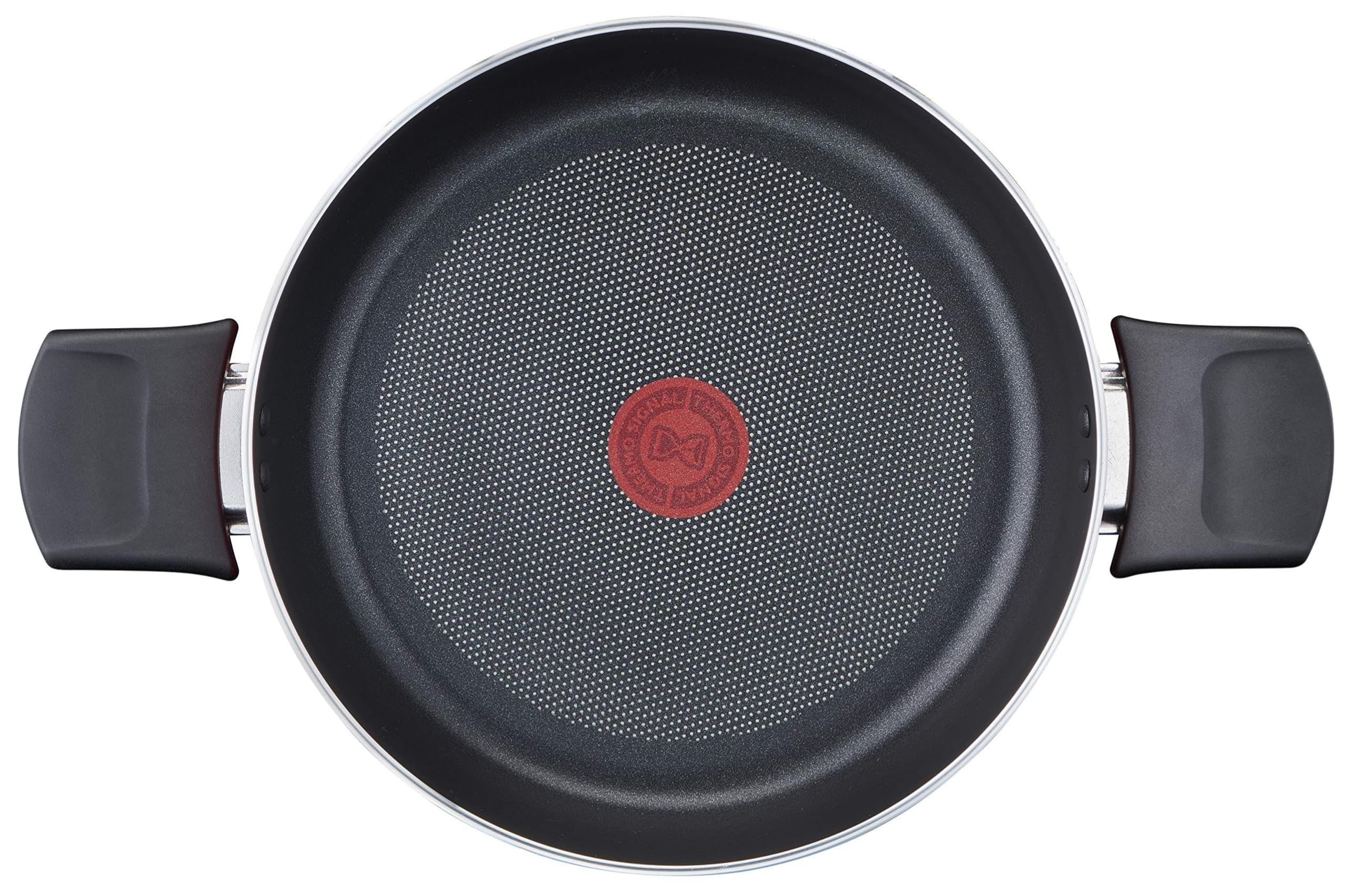 Lagostina Cucina Mediterranea Tegame Ø 26 cm per Induzione, Alluminio Antiaderente, con Indicatore Cottura Thermo-Signal, Rosso