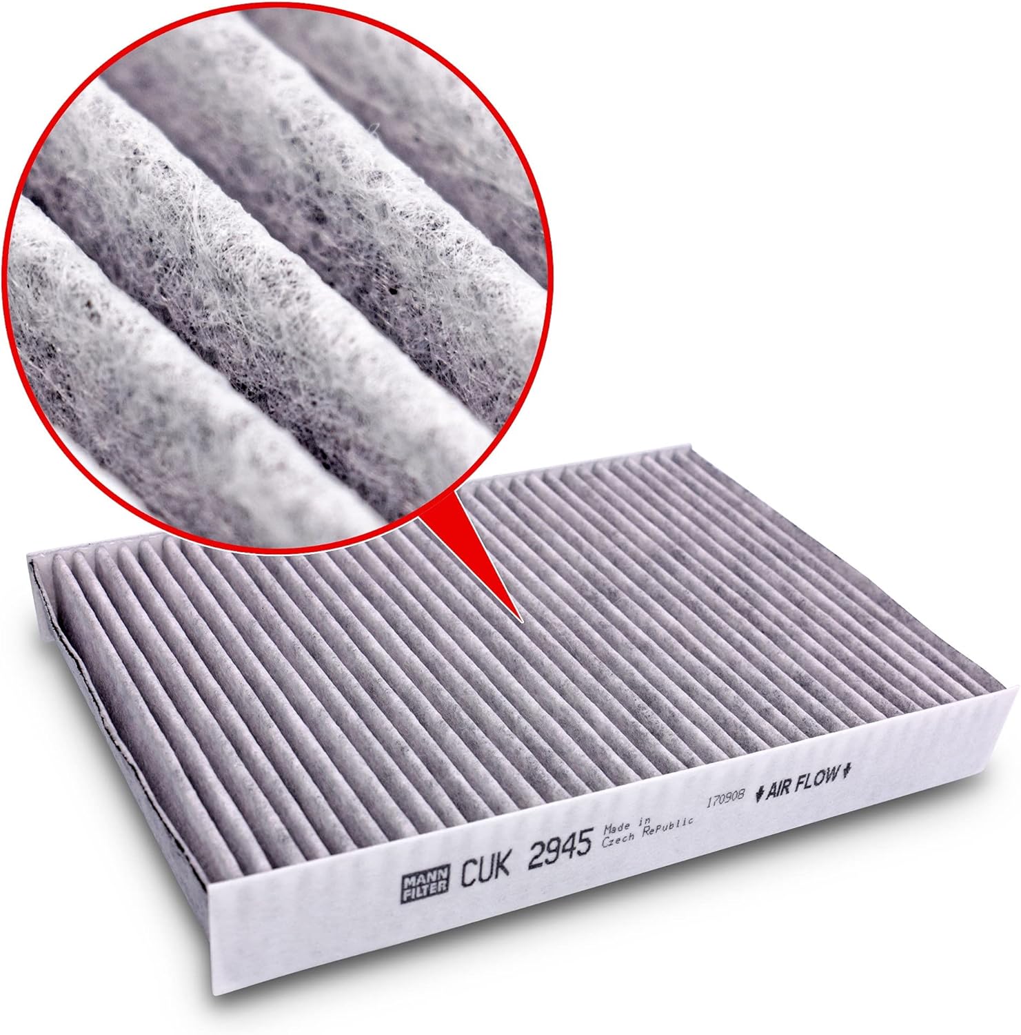 MANN-FILTER CUK 2945 Cabin Air Filter - Pollen Filter with Activated Carbon - For Cars