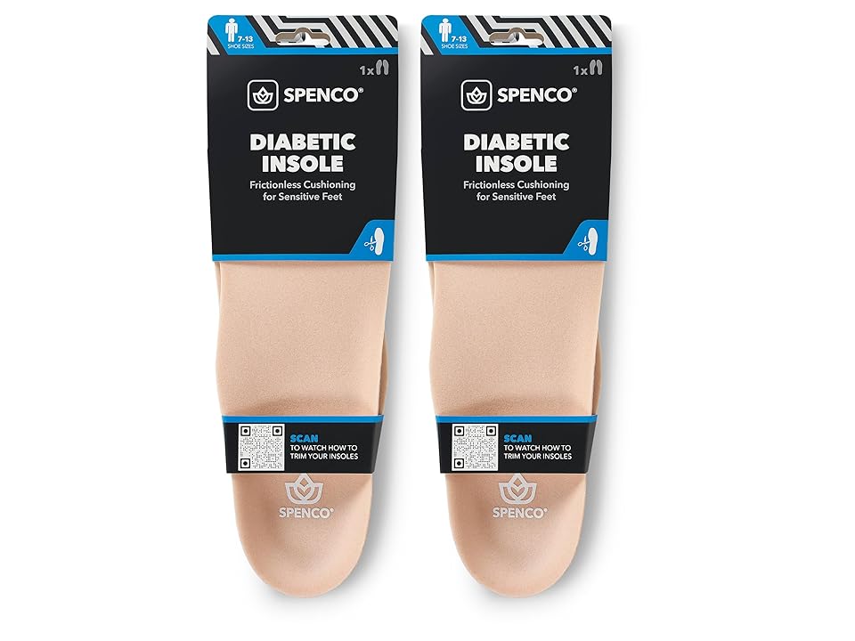 Spenco Diabetic Ttf 2pk (Brown) Insoles Foot Care International Shipping