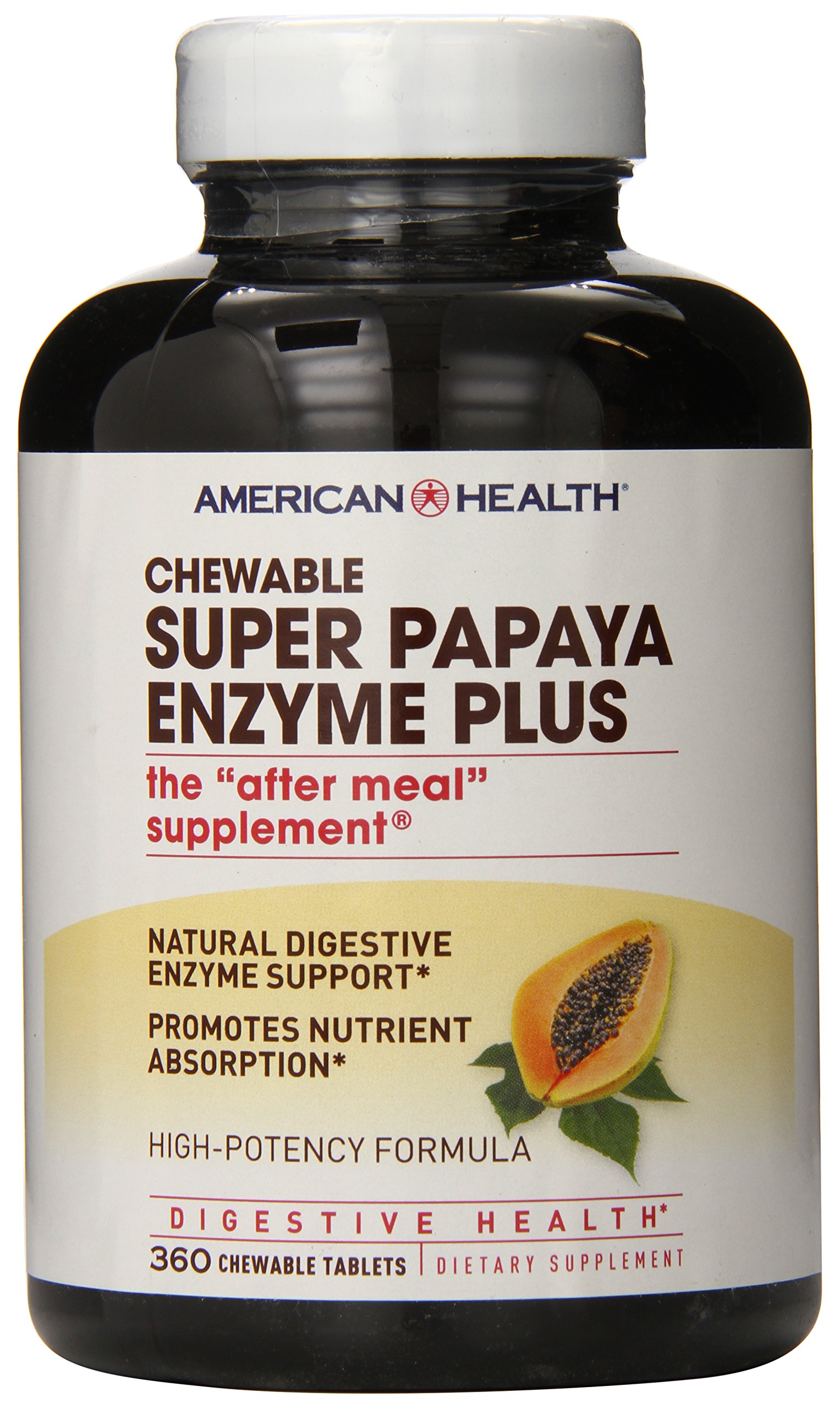 American Health Multi-Enzyme Plus, Super Papaya, 360 Count