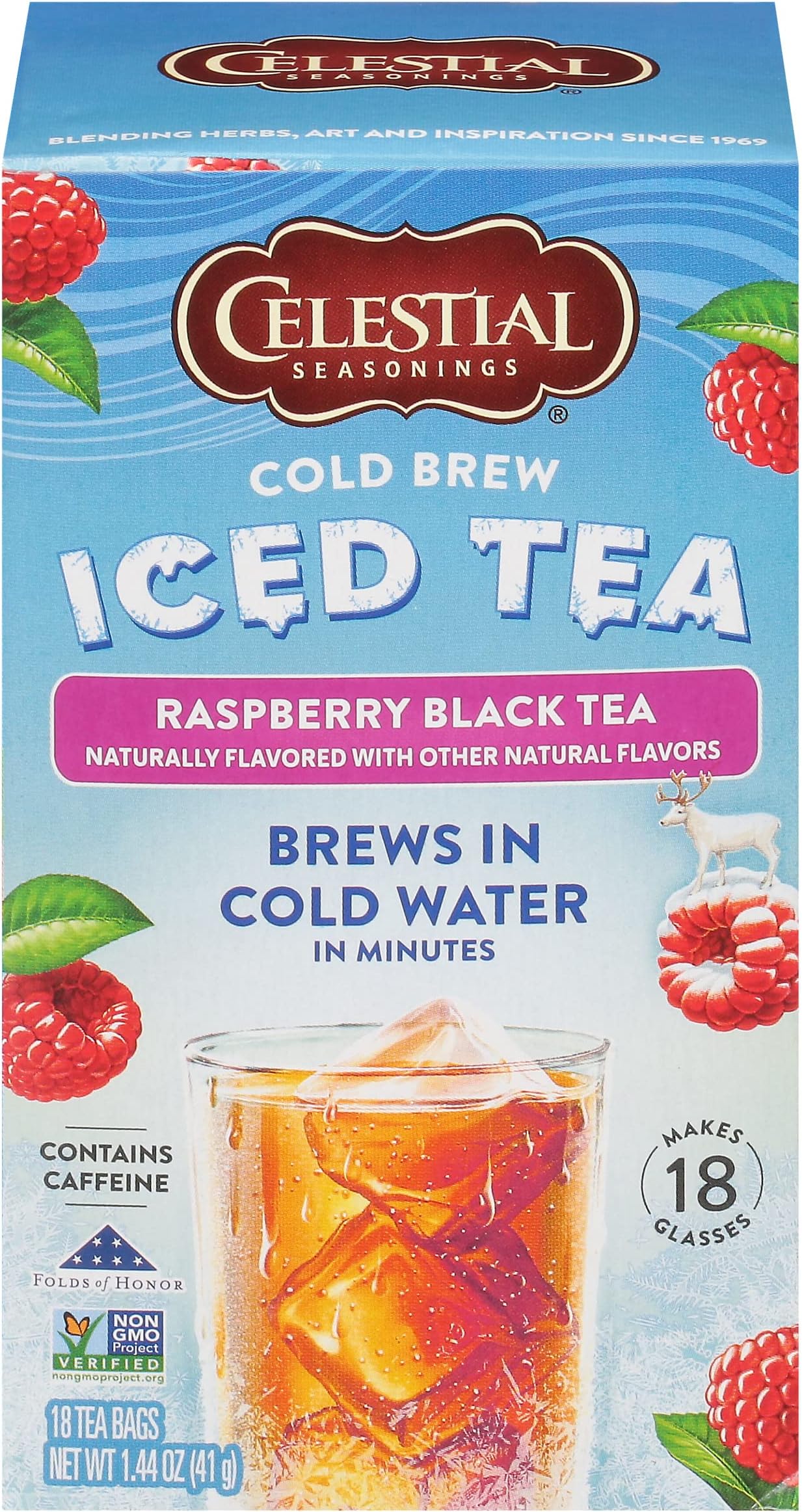 Amazon.com : Celestial Seasonings Cold Brew Raspberry Black Tea Iced ...