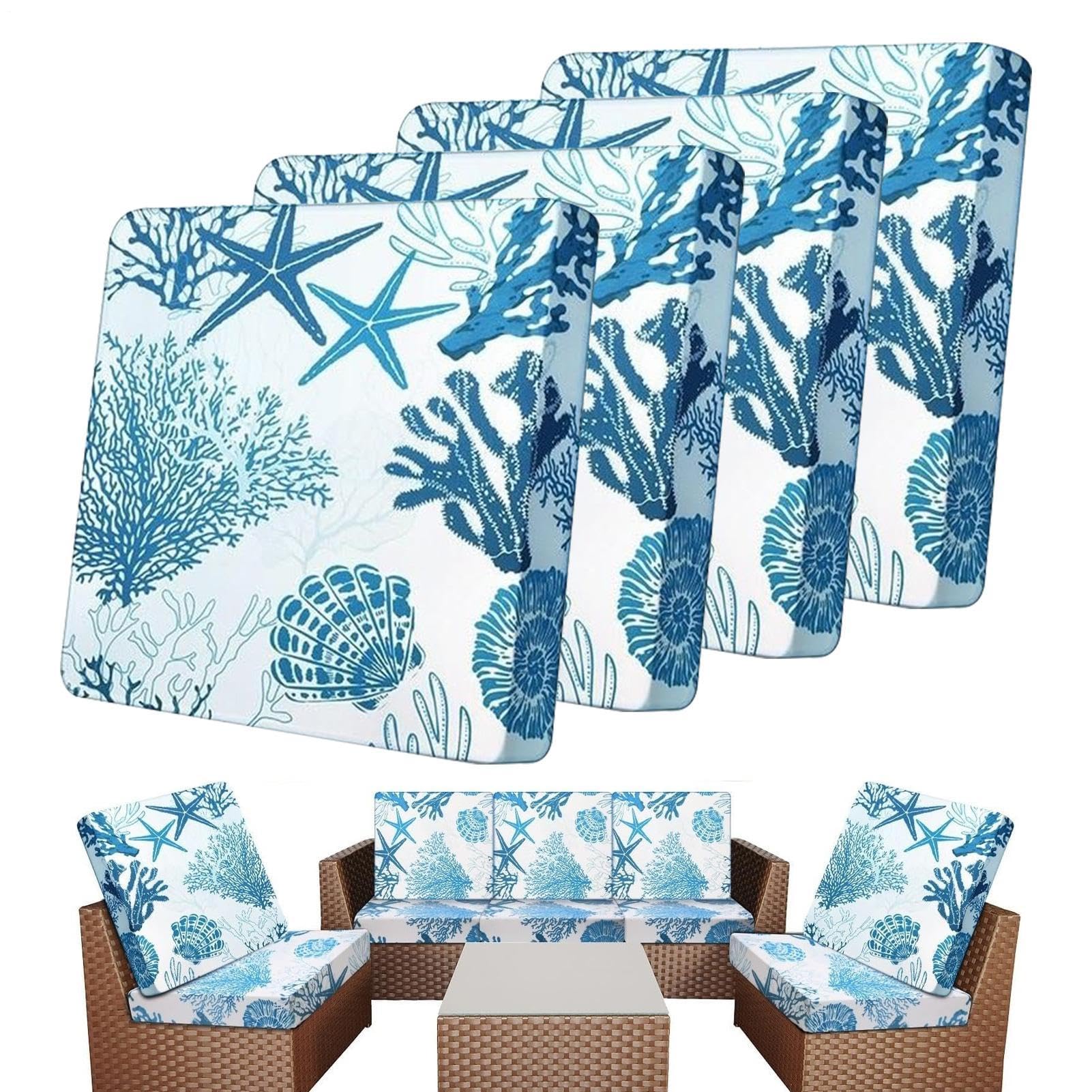 Fundas de cojín de asiento para exteriores elásticas cubiertas para muebles de jardín