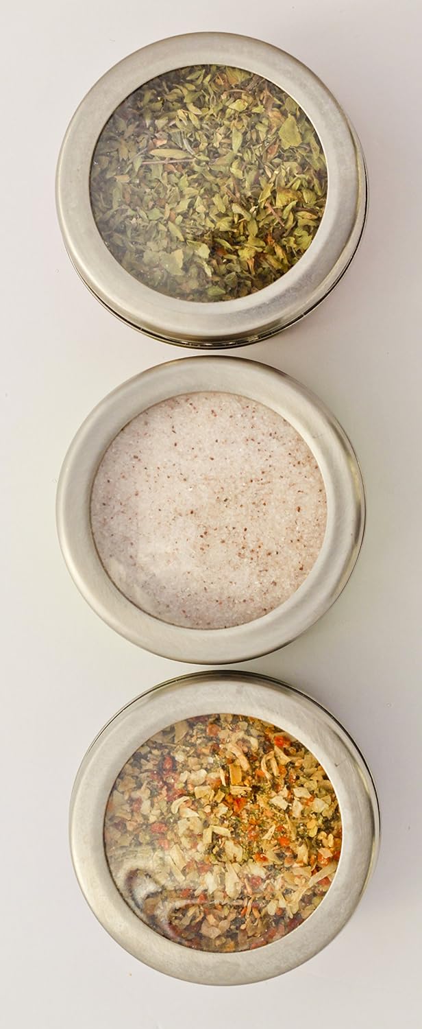 Zoie + Chloe Magnetic Spice Set Rack, Seasonings Containers and Condiments Set image 5