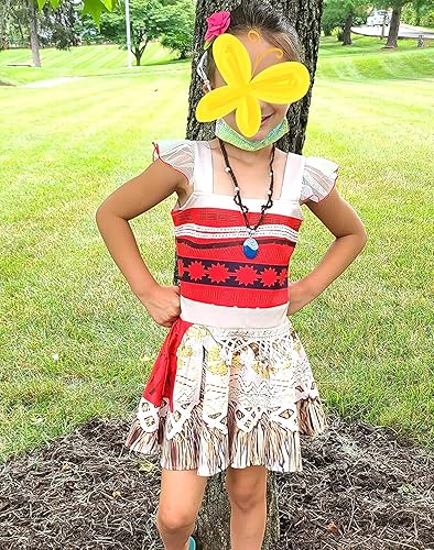 Miniatura 3 de Rauoawby Vestido de princesa para niñas pequeñas con manga con volantes para gemir un disfraz de fiesta de disfraces