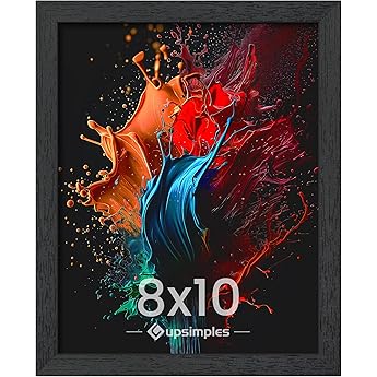 MCS Studio Gallery 8x10 Picture Frame Black Woodgrain, Vertical & Horizontal Wall Hanging & Easel for Tapletop Display, Rectangle Photo Frame for Photos, Posters & Art Prints (2-Pack)
