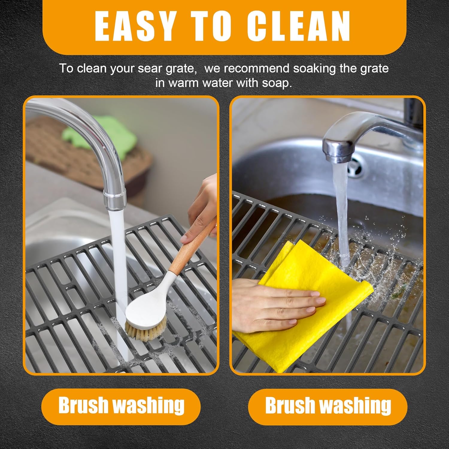 SafBbcue Grill Grate for Blackstone 1819 Griddle & Charcoal Combo Cast Iron Replacement Grate – Durable, Easy to Use Outdoor Cooking Accessory