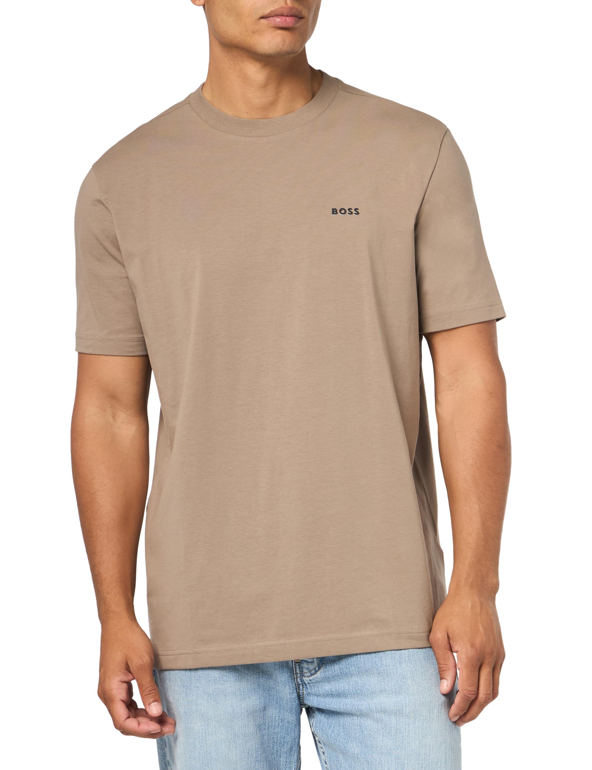 BOSS Men's Contrast Logo Cotton Stretch T-Shirt