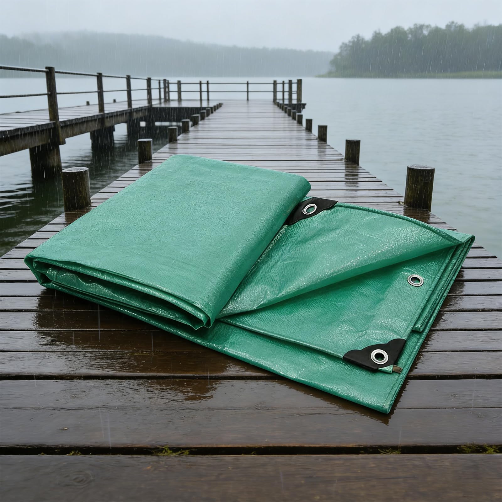 Toldo reforzado impermeable de 150 x 260 cm con lona resistente a desgarros