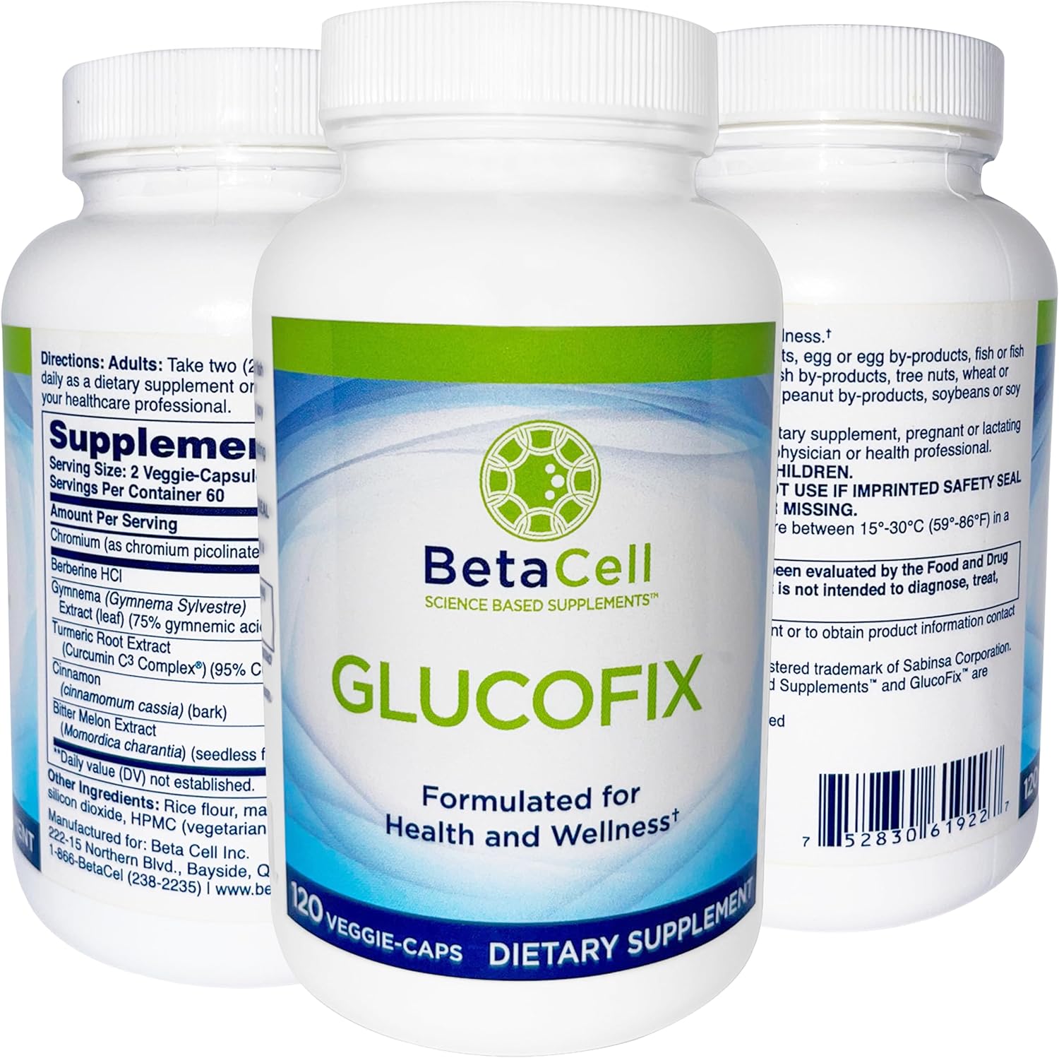 Glucofix - Berberine Supplement - Herbal Supplement with Cinnamon, Gymnema, Berberine, Bitter Melon, and Turmeric - 120 Capsules - Image 2