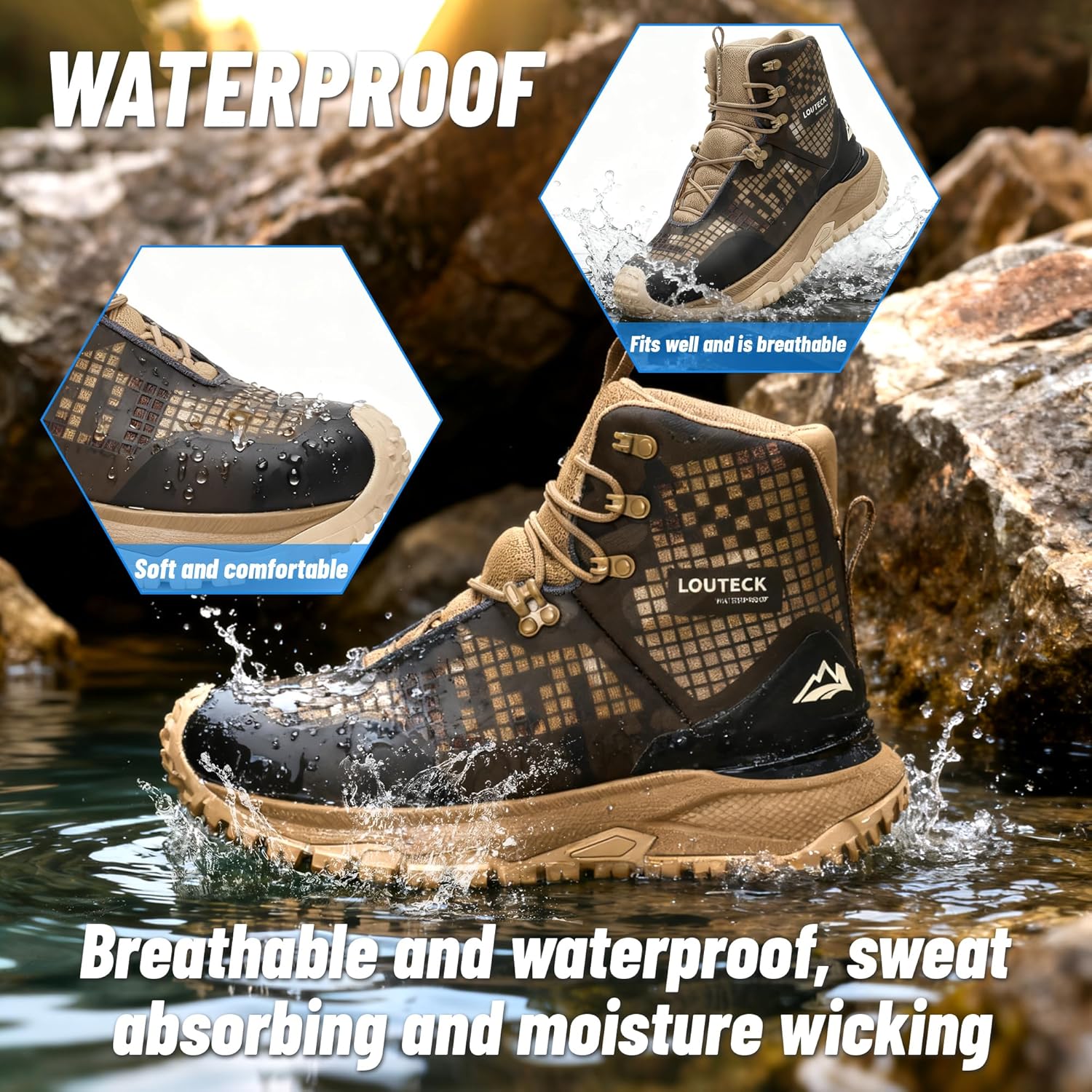 Men's Hiking Boots – Durable and Comfortable Men's Climbing Boots for Rugged Outdoor Adventures - Image 2