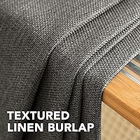 Vista 6 de H.VERSAILTEX Cortina de lino para oscurecer la habitación para dormitoriosala de estar, cortinas opacas extra anchas de 100 x 84 pulgadas