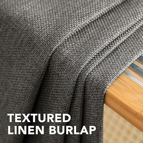 Miniatura 5 de H.VERSAILTEX - Cortina opaca de lino de 96 pulgadas de largo con aislamiento térmico, ojales y aspecto de lino, textura de arpillera, para