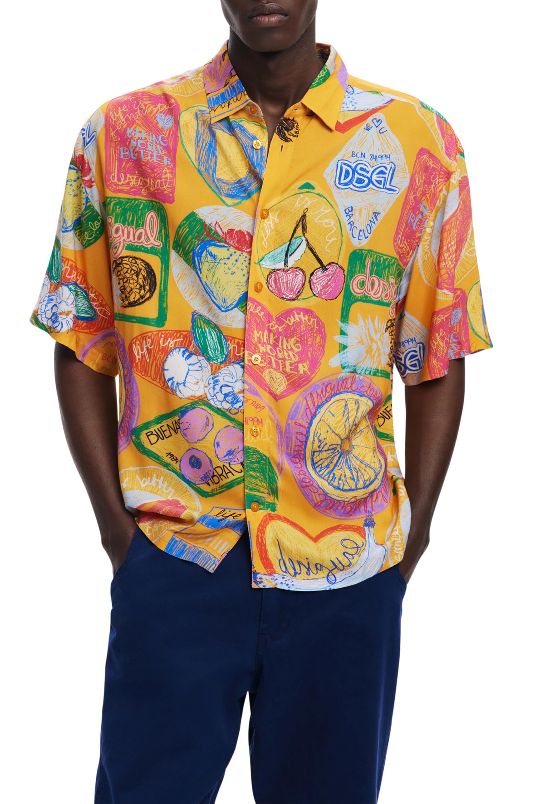 Desigual Herren 25wmcw15 Hemd