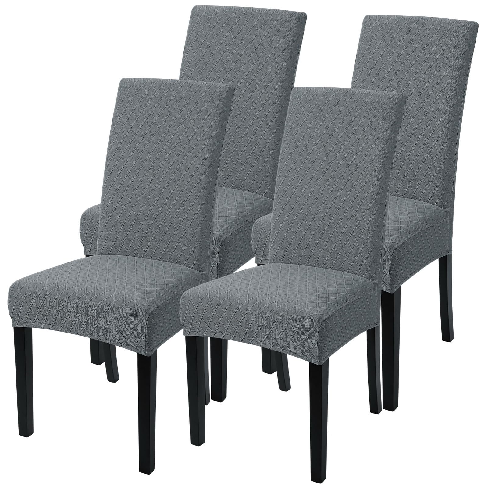 SearchI Dining Room Chair Covers Set of 4, Stretch Jacquard Parsons Chair Slipcovers Removable Washable Kitchen Chair Protector Cover for Dining Room,
