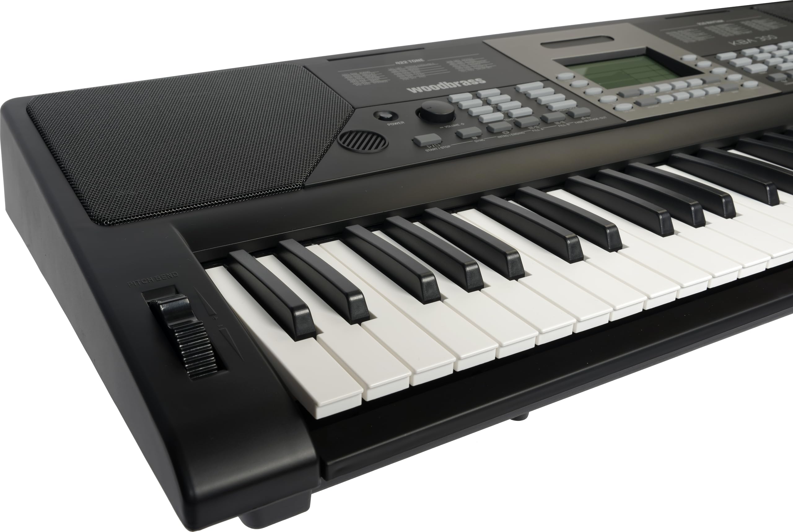 Woodbrass KBA300 - Teclado para principiantes, divertido, accesible con modo de aprendizaje interactivo, ideal para el jugador de teclado aficionado: perfecto para aprender y crear