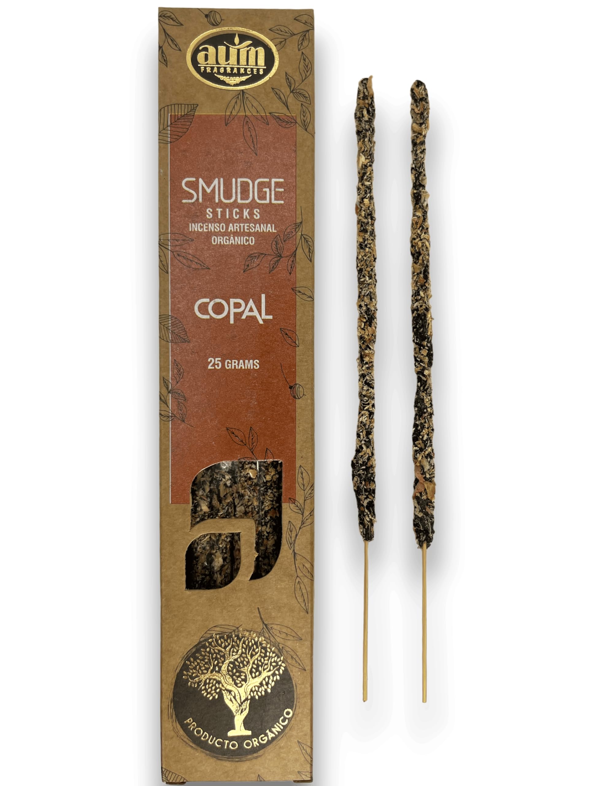 Organic Incense AUM Fragrances - Handmade in India with Natural Ingredients - Toxic Free - Cruelty Free - Organic - HOSTENATURA (Copal)