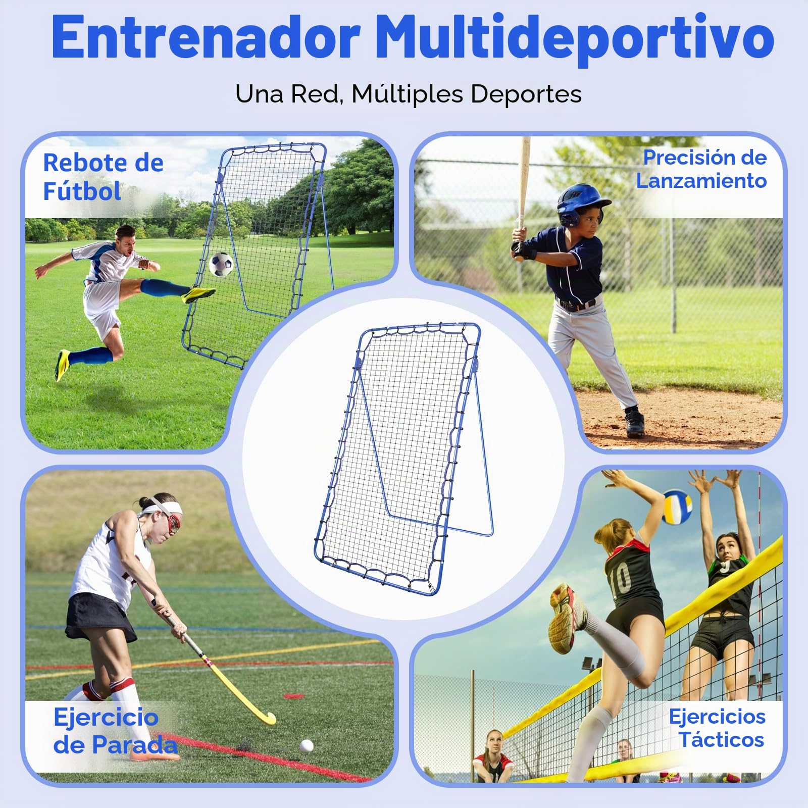 Red de Voleibol para Jardín, Portería Rebotador Fútbol 7×4 Ft, Portería de Pelota Voleibol Ajustable en Altura, Cosas de Fútbol Entrenamiento, Red para Balones de Pelota Tenis