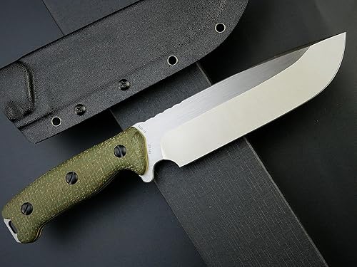 Miniatura 3 de Eafengrow EF143 Fixed Blade Knife 1.8" Width AUS-10 Stainless Steel Blade Micarta Handle Full Tang EDC Straight Knife for Field Adventure Camping