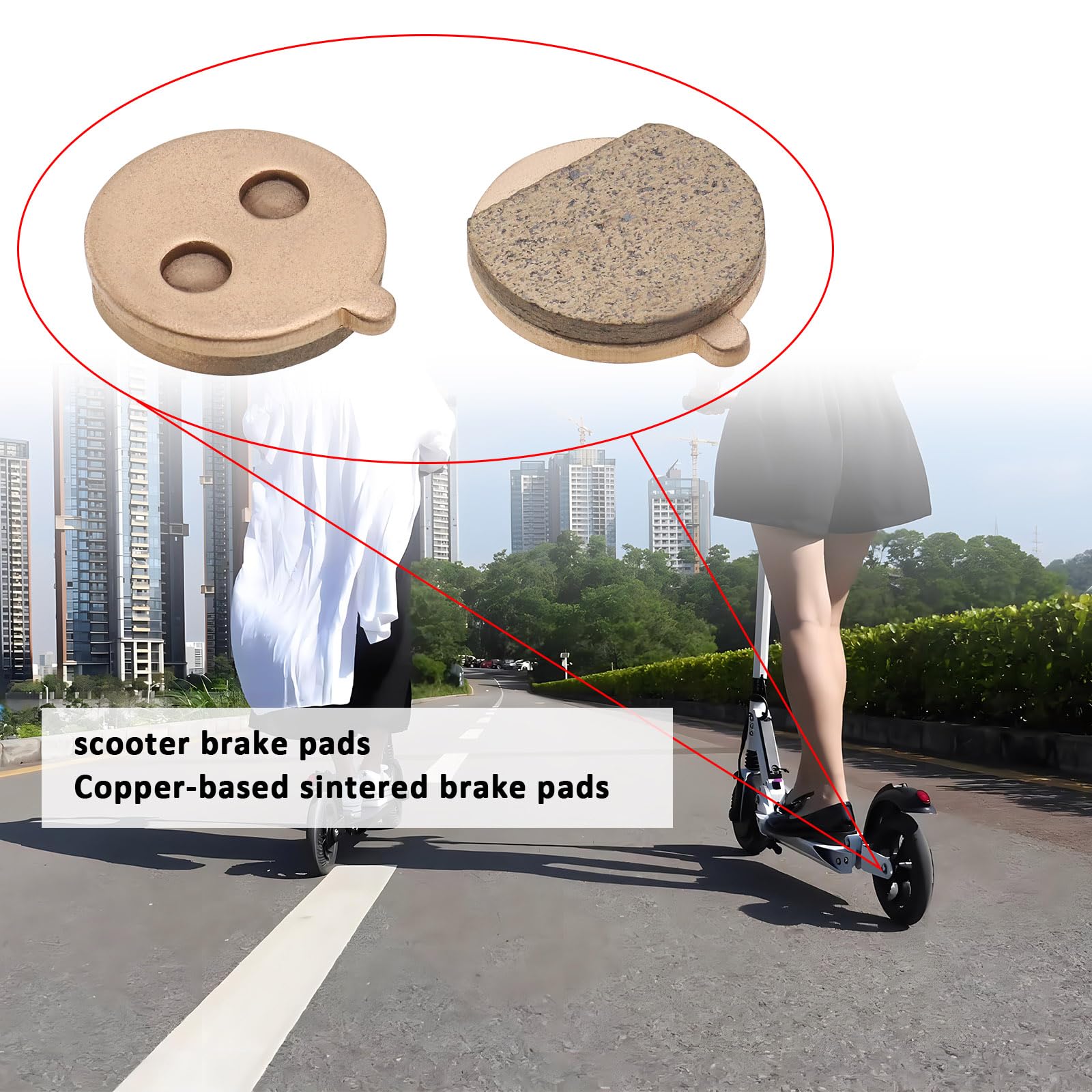 Pastiglie Freni Per Scooter KUGOO M4 - 2 Paia In Metallo E Resina - Foto 12