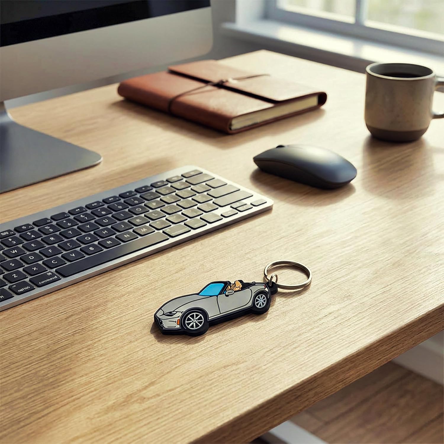 Vintage Ltd. Keychain Inspired by Mazda Miata MX-5 Roadster - Soft Rubber Key FOB