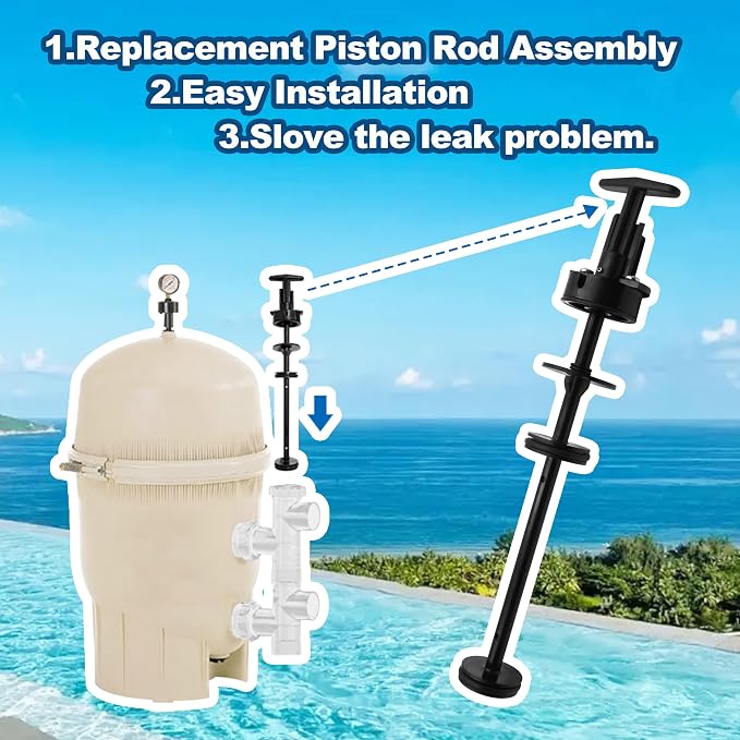 Conjunto varilla de pistón para válvula múltiple de piscina miniatura 7