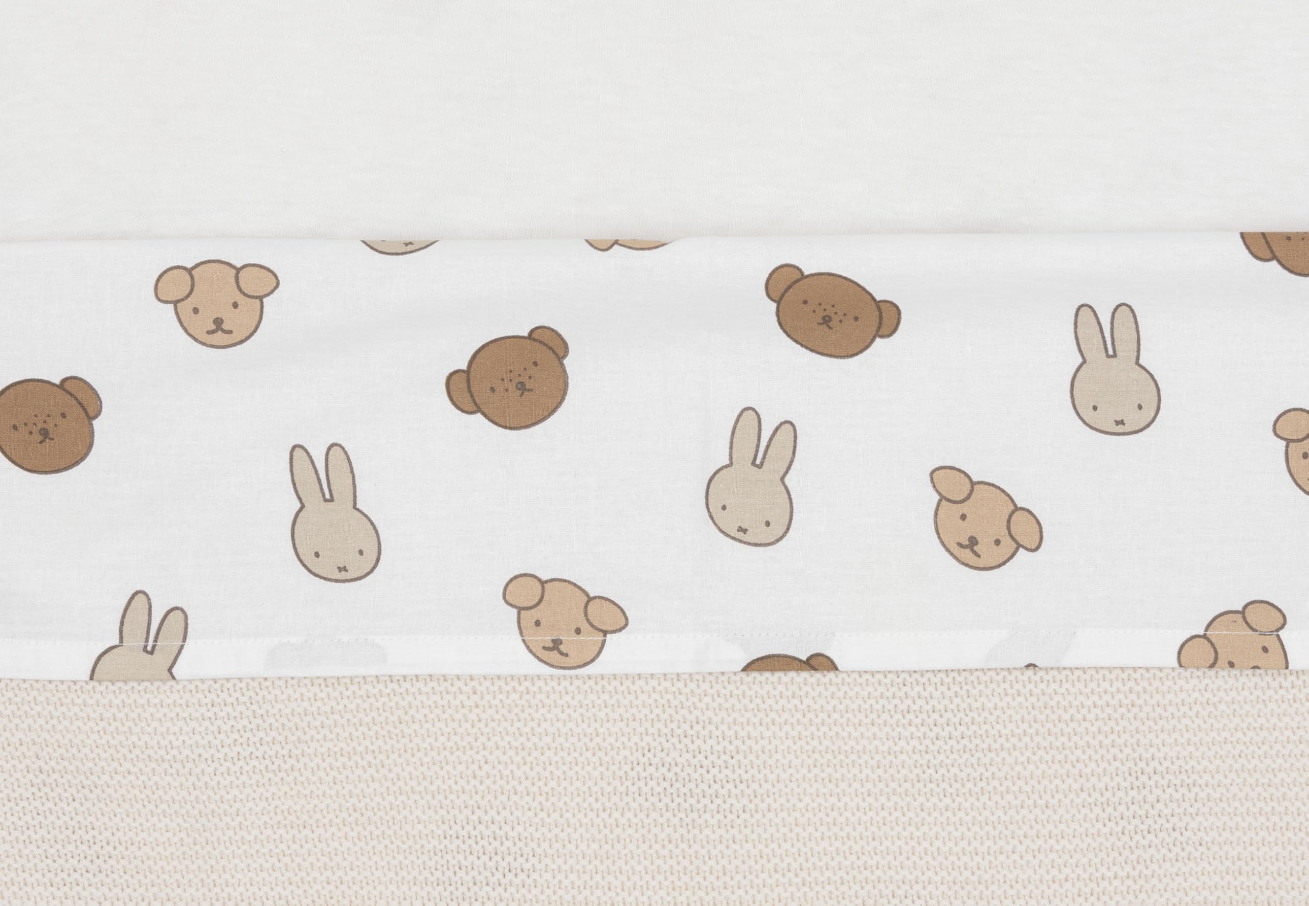 Jollein Crib Sheet - Miffy and Friends - 75x100cm - For Baby Cradle - 100% Cotton - Flat Sheet Without Elastic - OEKO-TEX Certified - Image 2