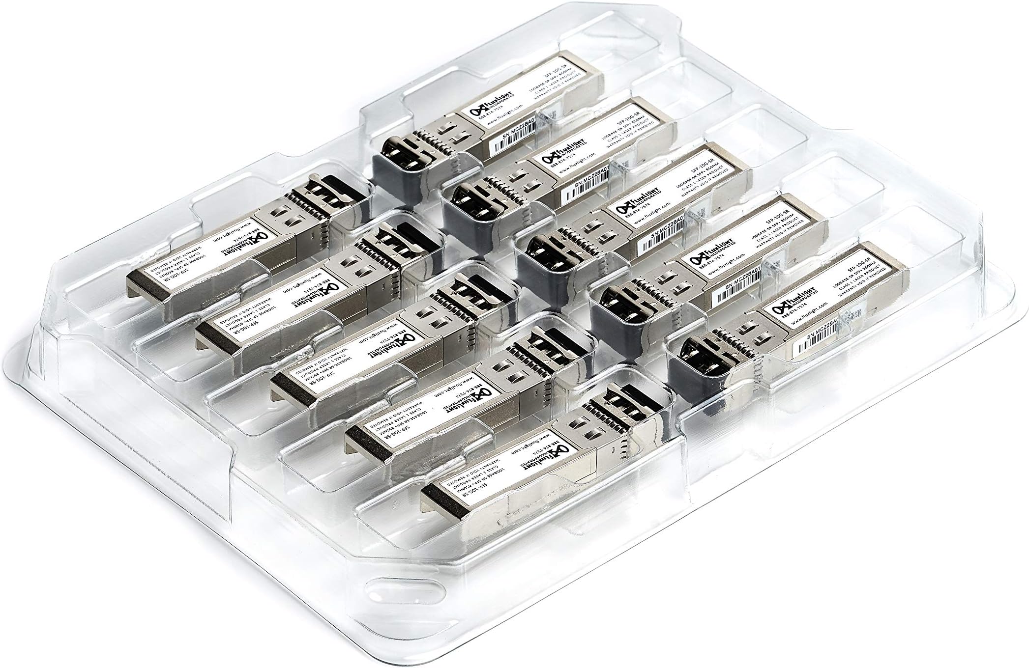 (10 Pack) FluxLight Brand Compatible with Cisco SFP-10G-SR 10GBase-SR Optical Transceiver