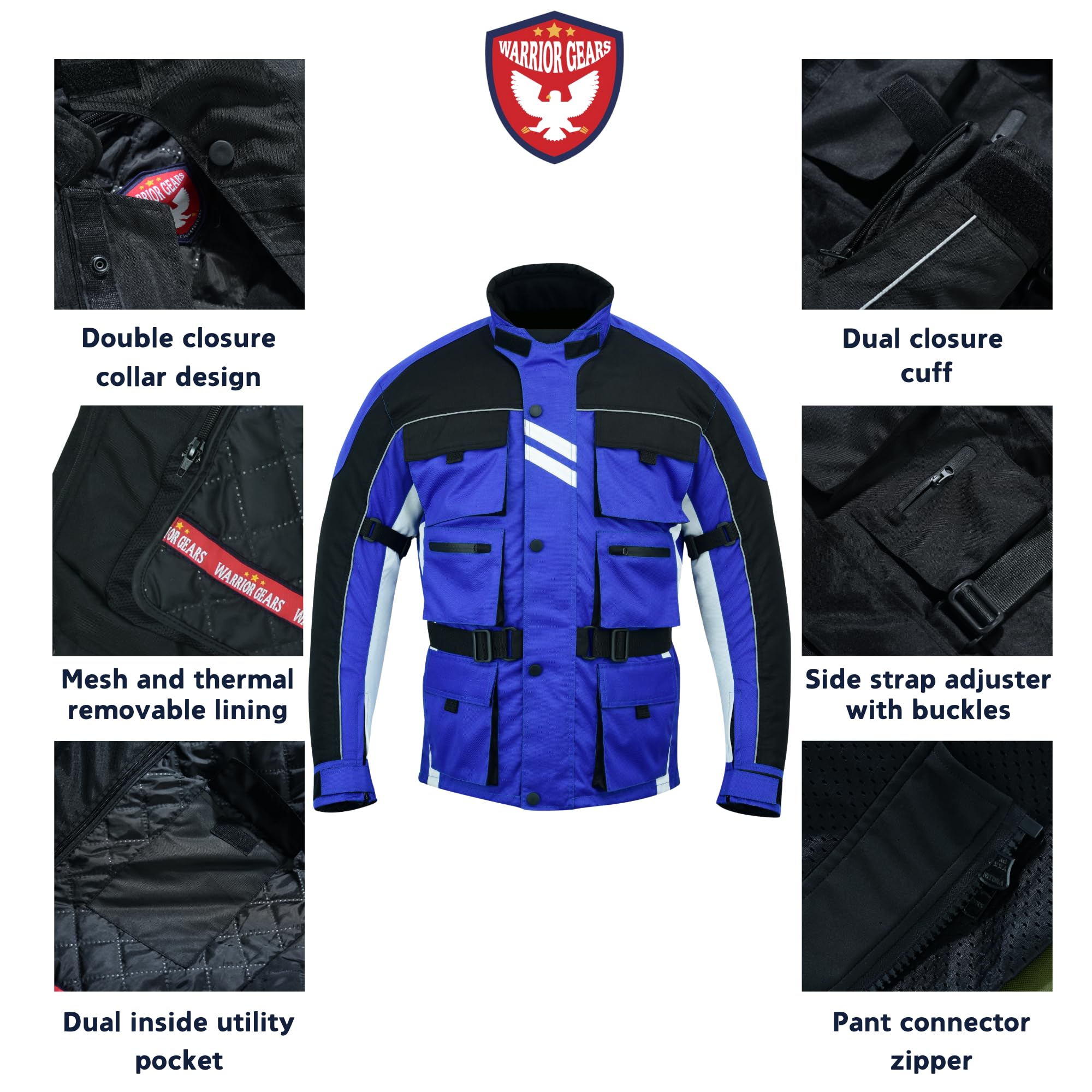 Veste de moto en textile Air Mesh et Cordura 600D pour hommes Vestes de moto en textile blindé de protection CE avec doublure en maille et imperméable respirante