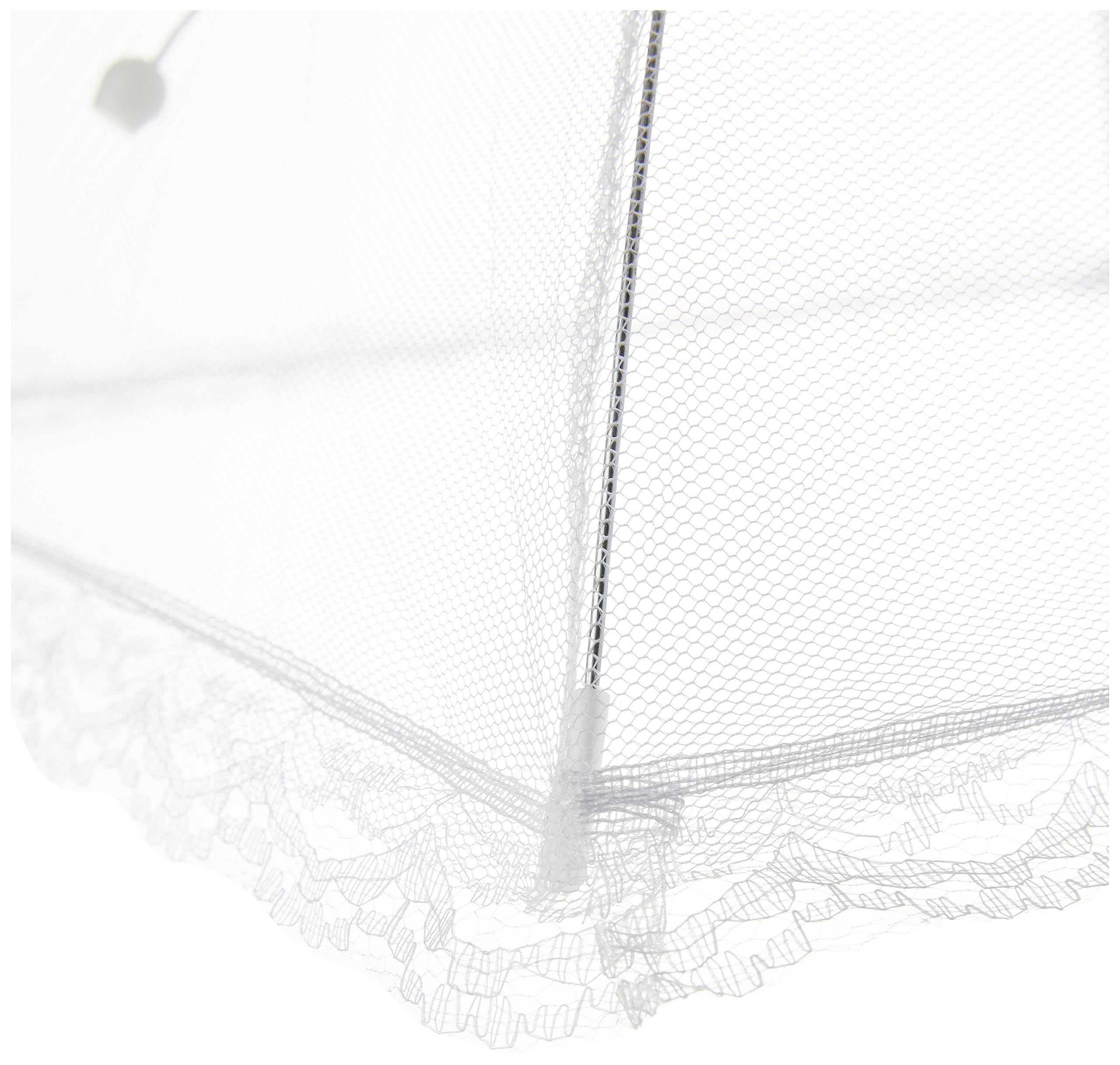 KitchenCraft Cupola Coprivivande in Rete Pieghevole, Colore Bianco, 30,5 cm