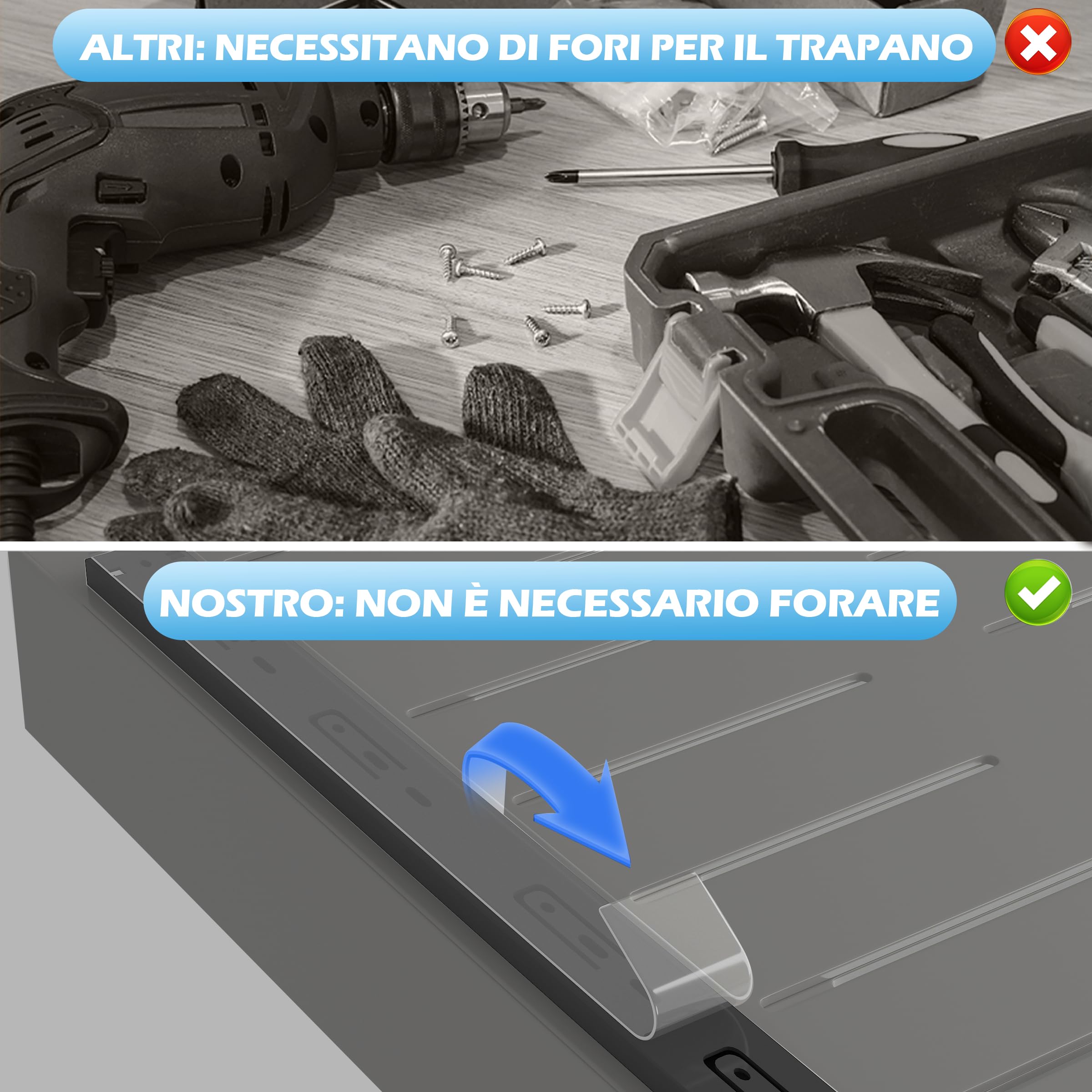 COVAODQ Cassetto Telescopico,Cassetto Scorrevole Estensibile Estraibile con pellicola adesiva,Vassoio Estraibile per Mobile Cucina,Set da 2 pezzi, Grigio
