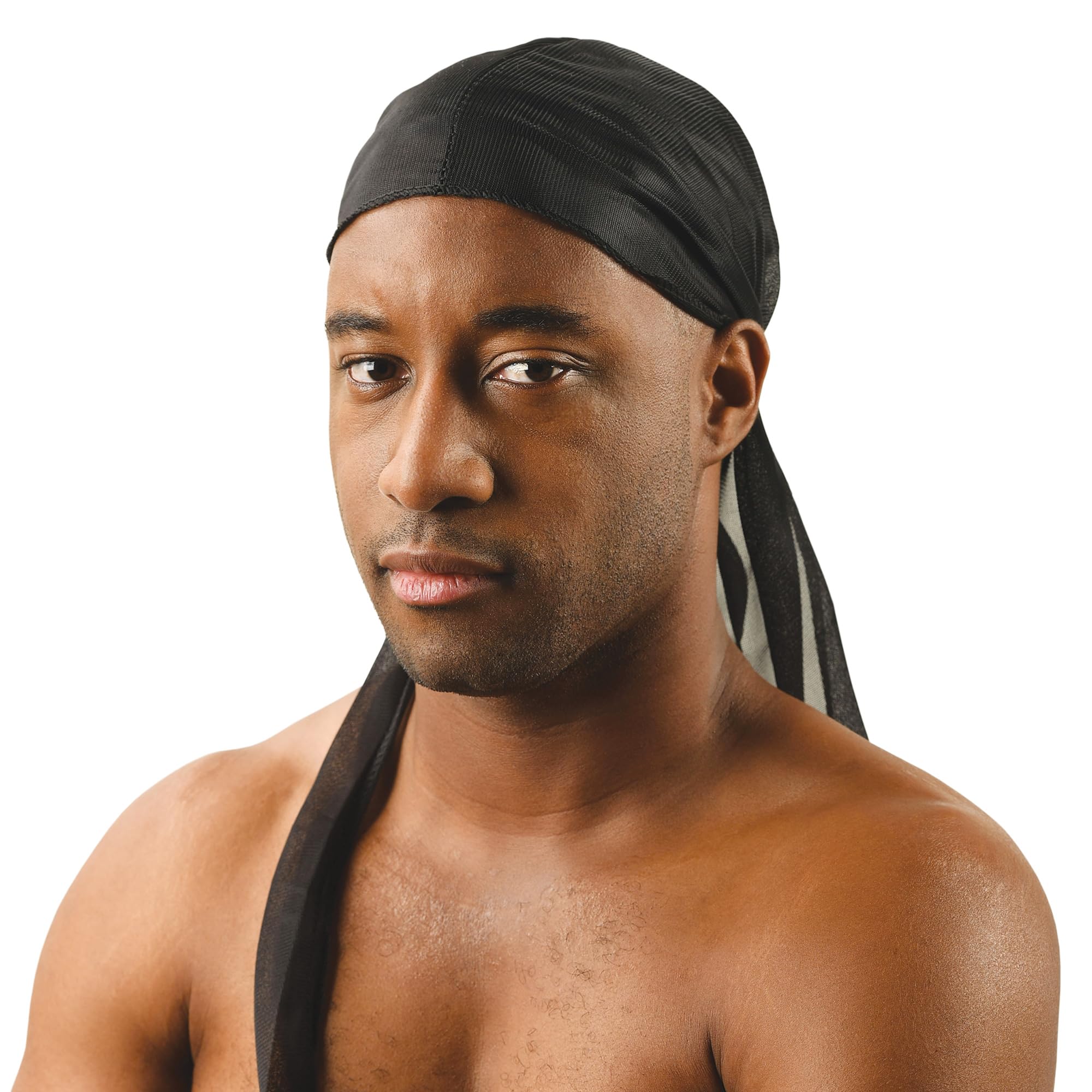 Satin Durag – Ultra Stretch Silky Durag with Extra Long Tail – Comfort Fit for 360 Waves
