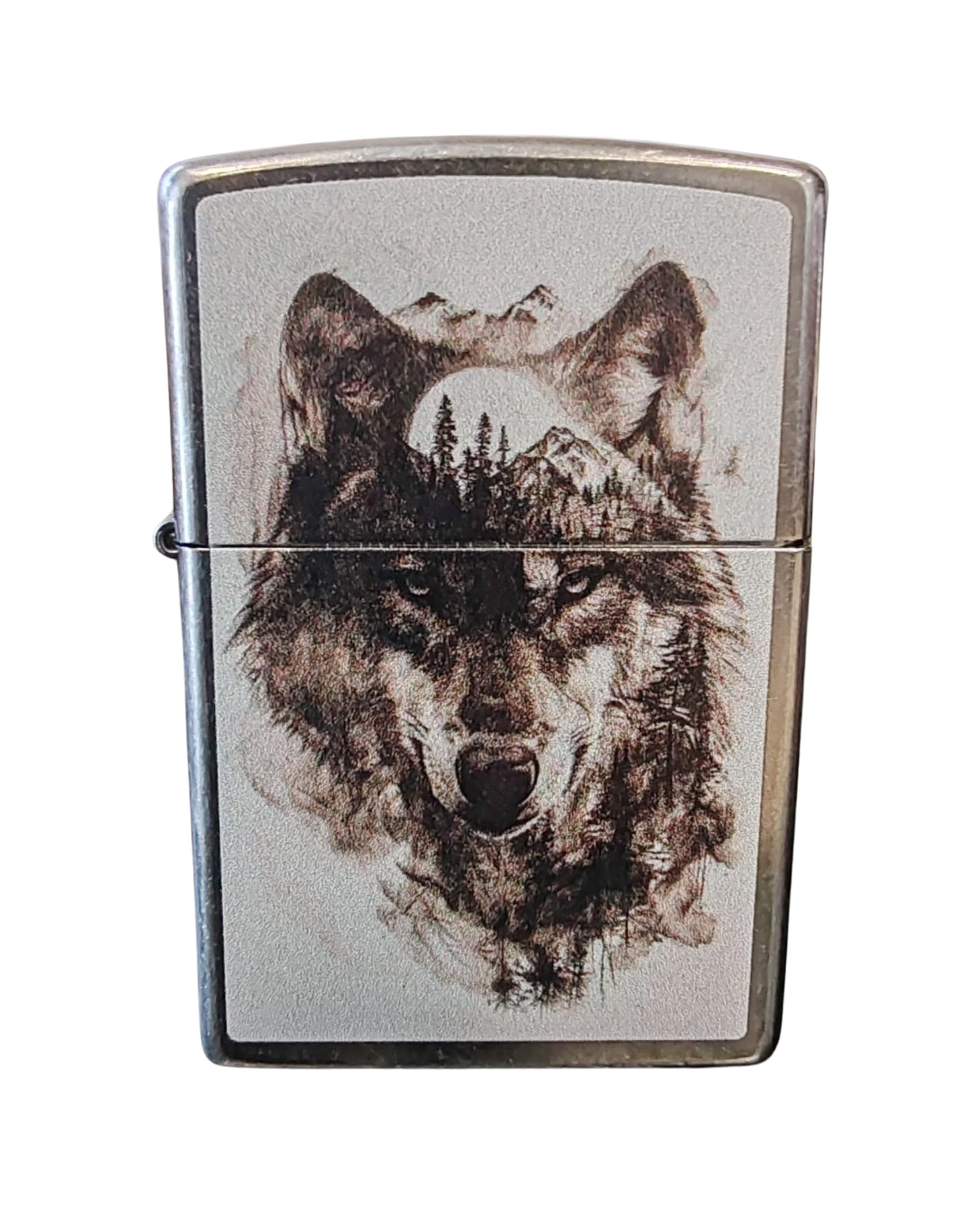 Zippo Wolf 207-286 briquet tempête à essence rechargeable motif loup hurlant
