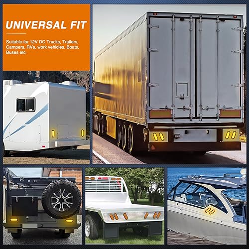 Vista 26 de Nilight Luz trasera ovalada de 6 pulgadas, 2 unidades, luces de marcha atrás blancas de 24 LED con ojales de montaje empotrado, impermeables IP67