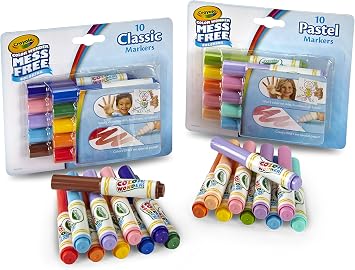 Crayola Color Wonder Markers, Mess Free Coloring, Classic & Pastel Colors (20 Count) (2 Pack )