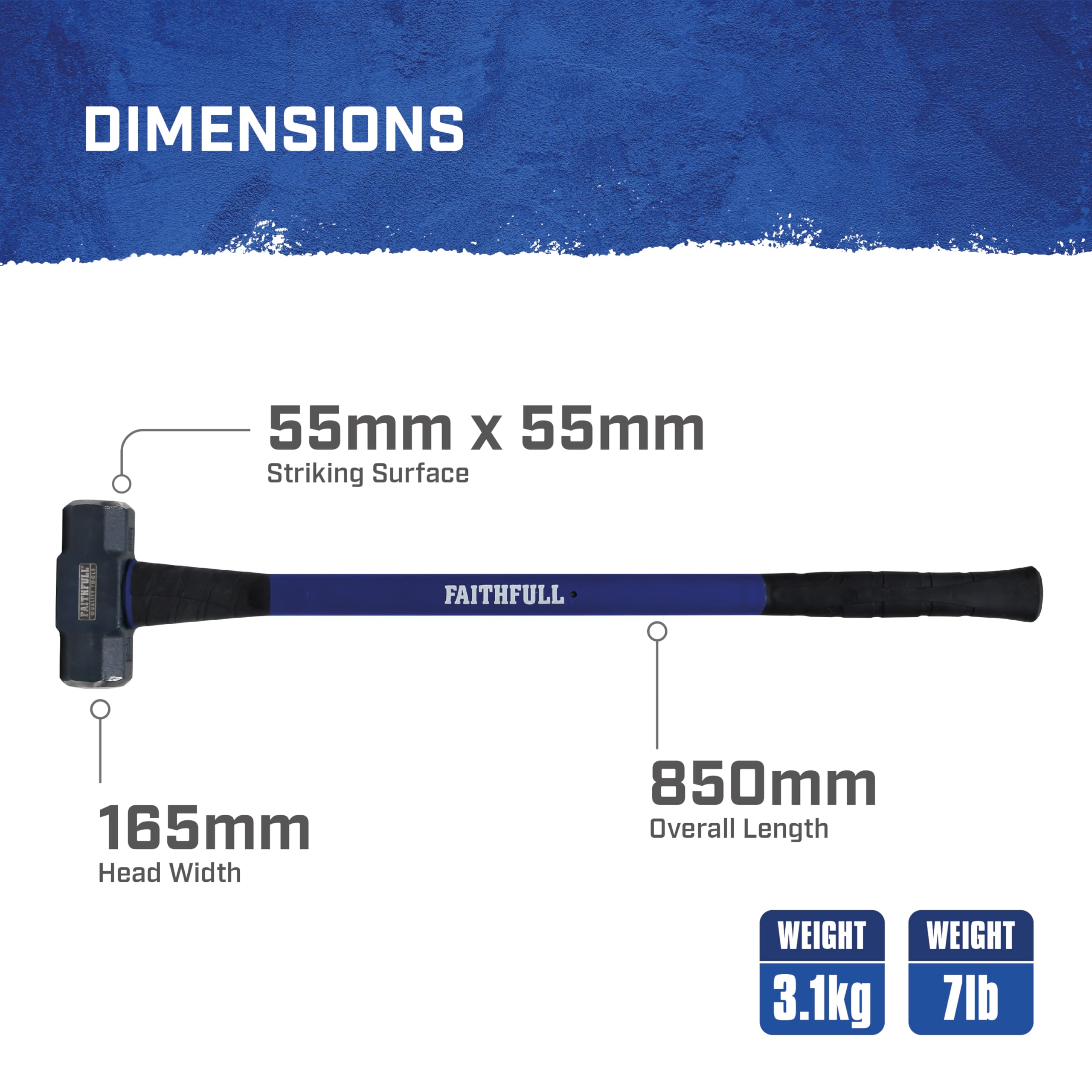 Faithfull FiGLass młotek do sanek 2,5 kg