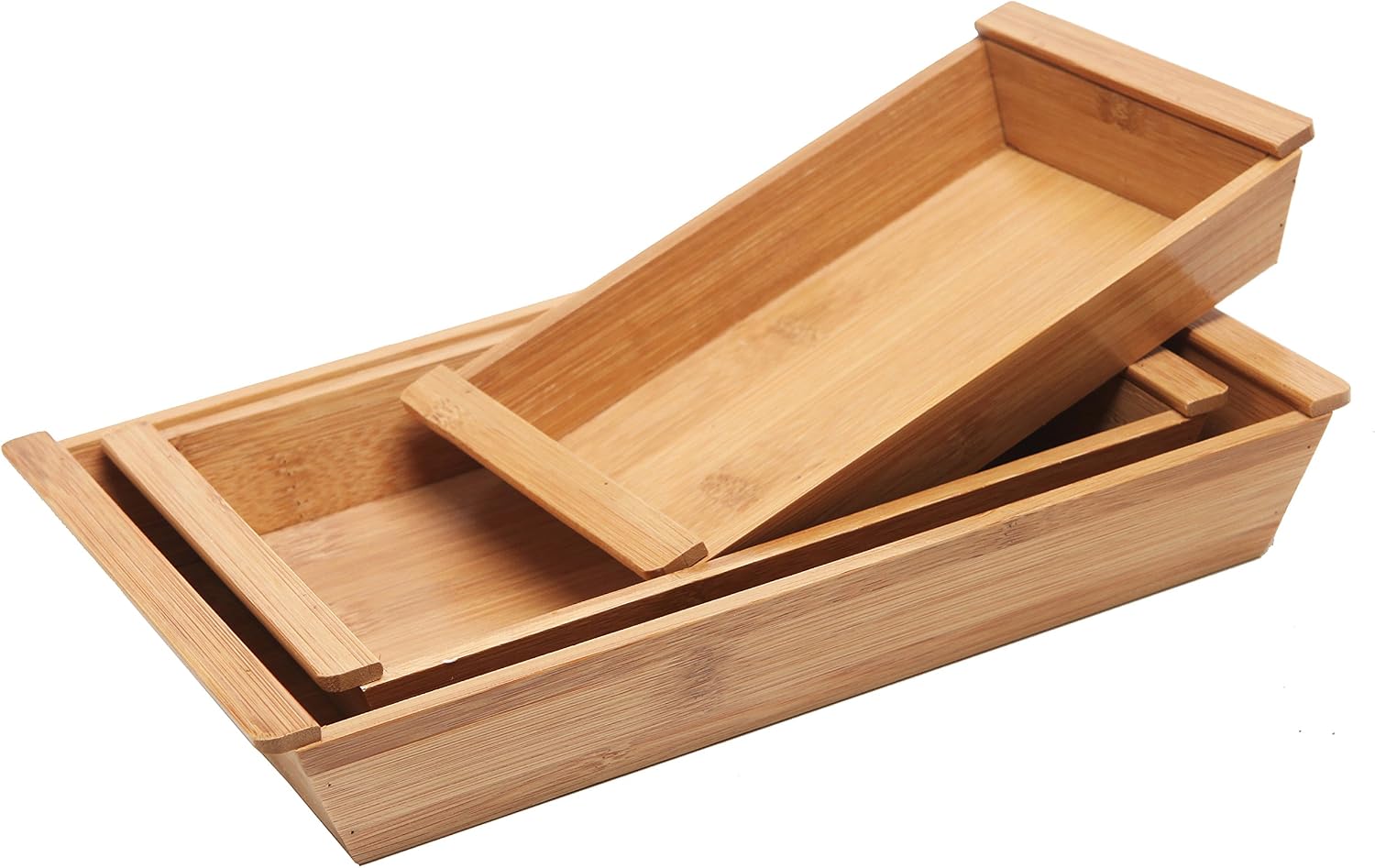 Featured Product MyGift Natural Bamboo Nesting Small Serving Tray with Handles, Wooden Decorative Trays, Set of 3 Get Discount 70% Price MyGift Natural Bamboo Nesting Small Serving Tray with Handles, Wooden Decorative Trays, Set of 3